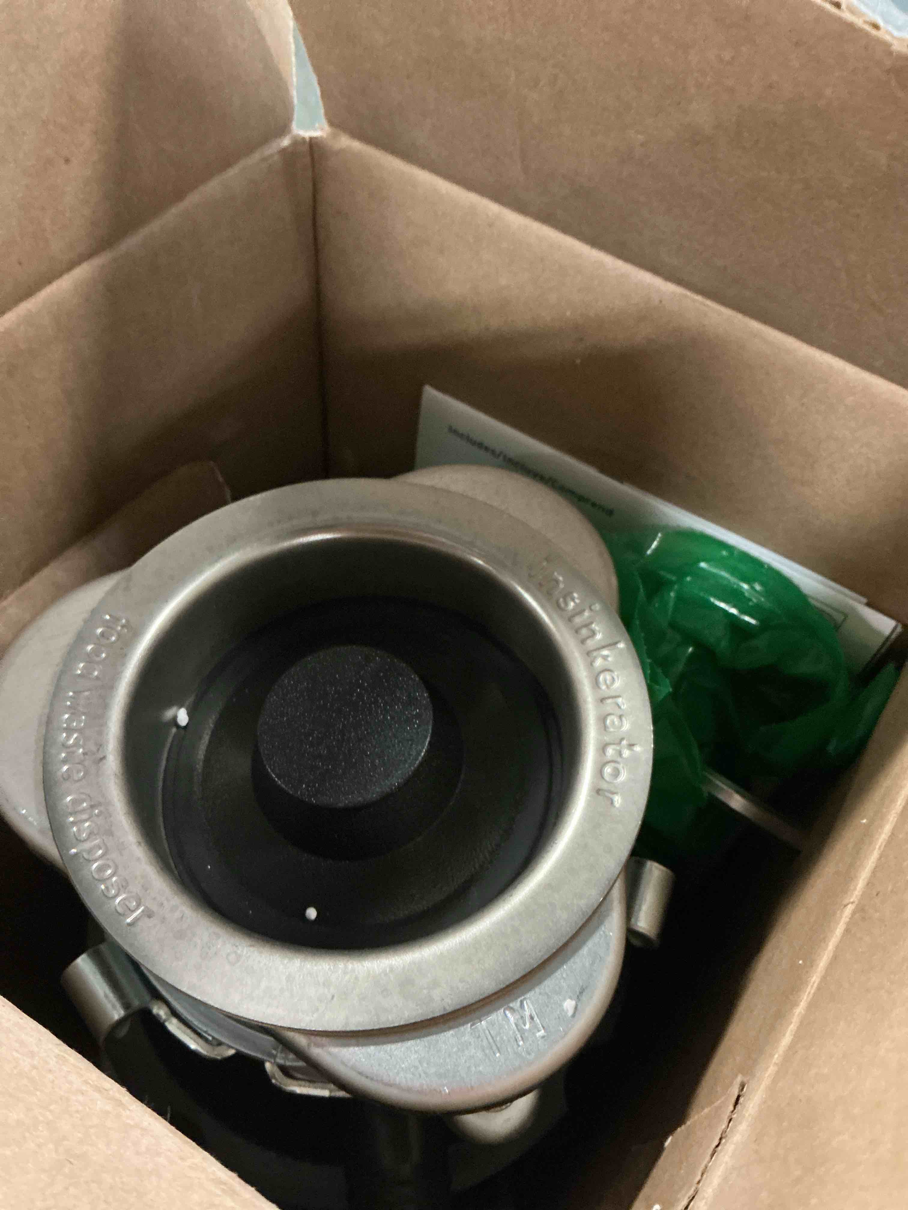 Condition photo showing As Is for insinkerator badger 5xl continuous feed 1/2-hp septic safe corded garbage disposal