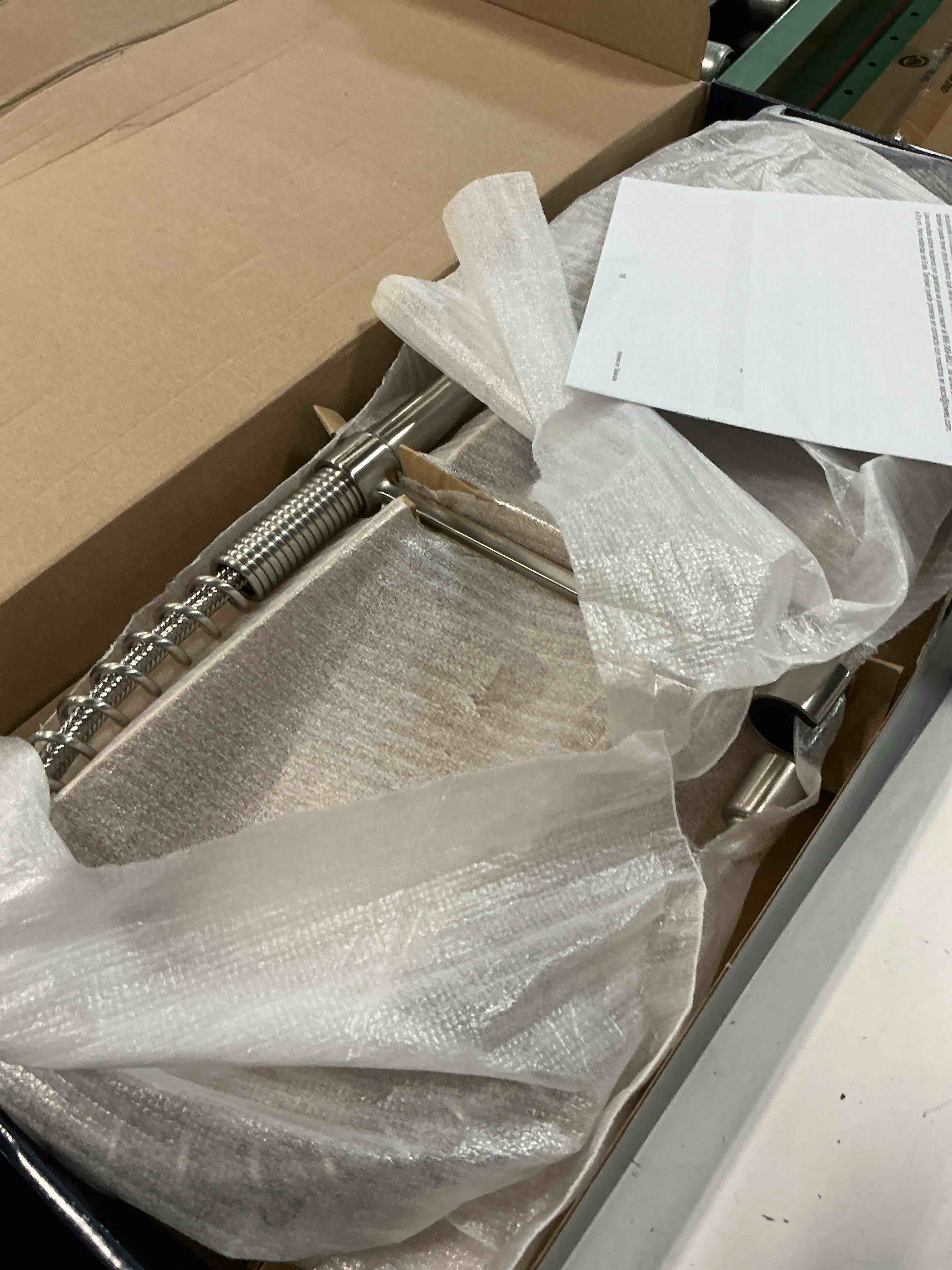 Condition photo showing As Is for new project source flynt kitchen faucet stainless h90k-51d-ps-bn #8k9