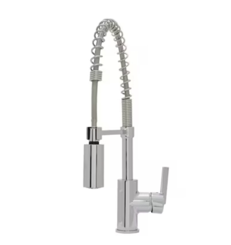 new project source flynt kitchen faucet stainless h90k-51d-ps-bn #8k9