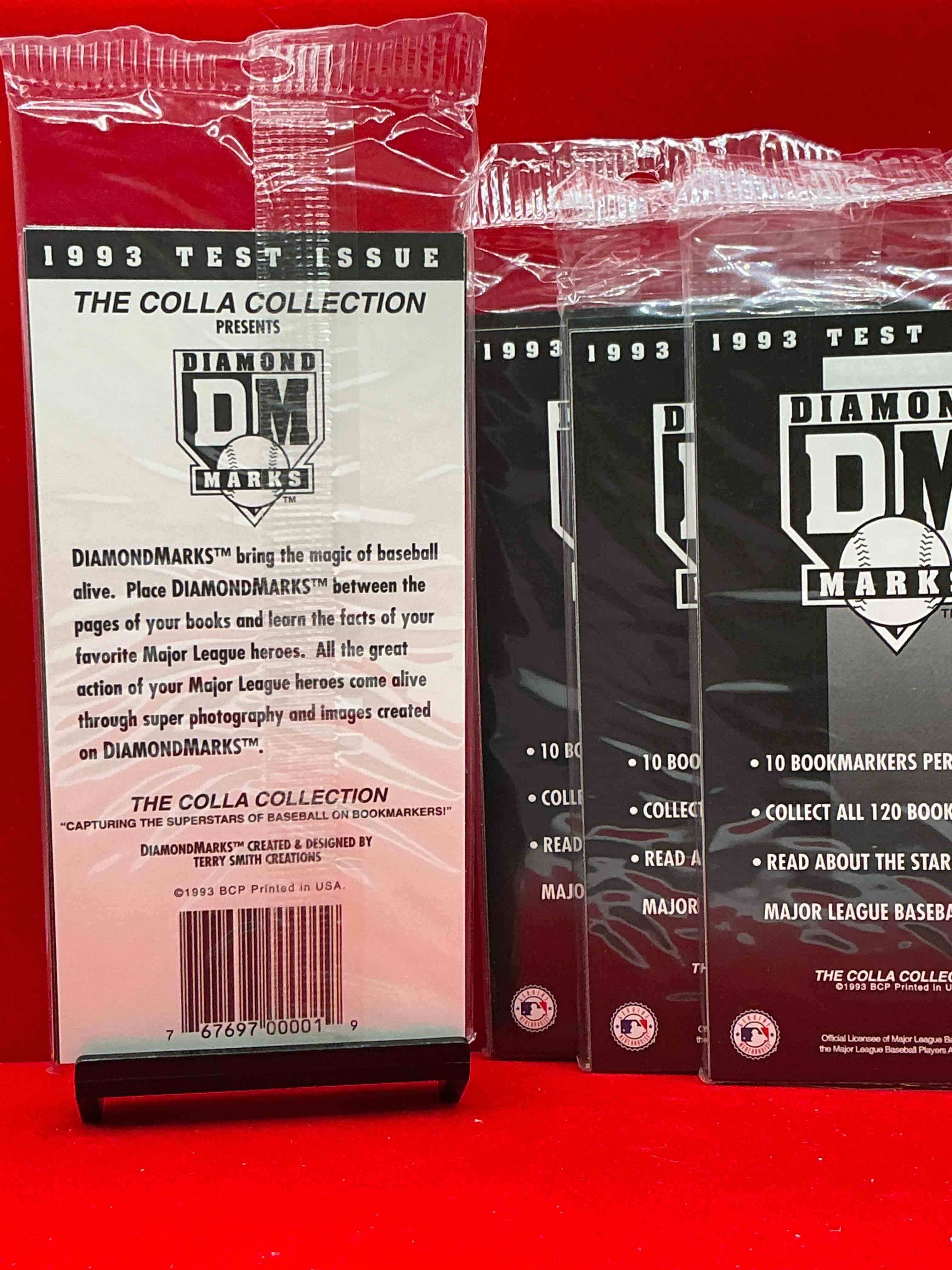 Condition photo showing New/Like New for rare baseball bookmarks! 1993 baseball collectors items! you could pull your favorite mlb player! look for ken griffey jr, jose canseco, bo jackson & much more rare bookmarks… how cool!