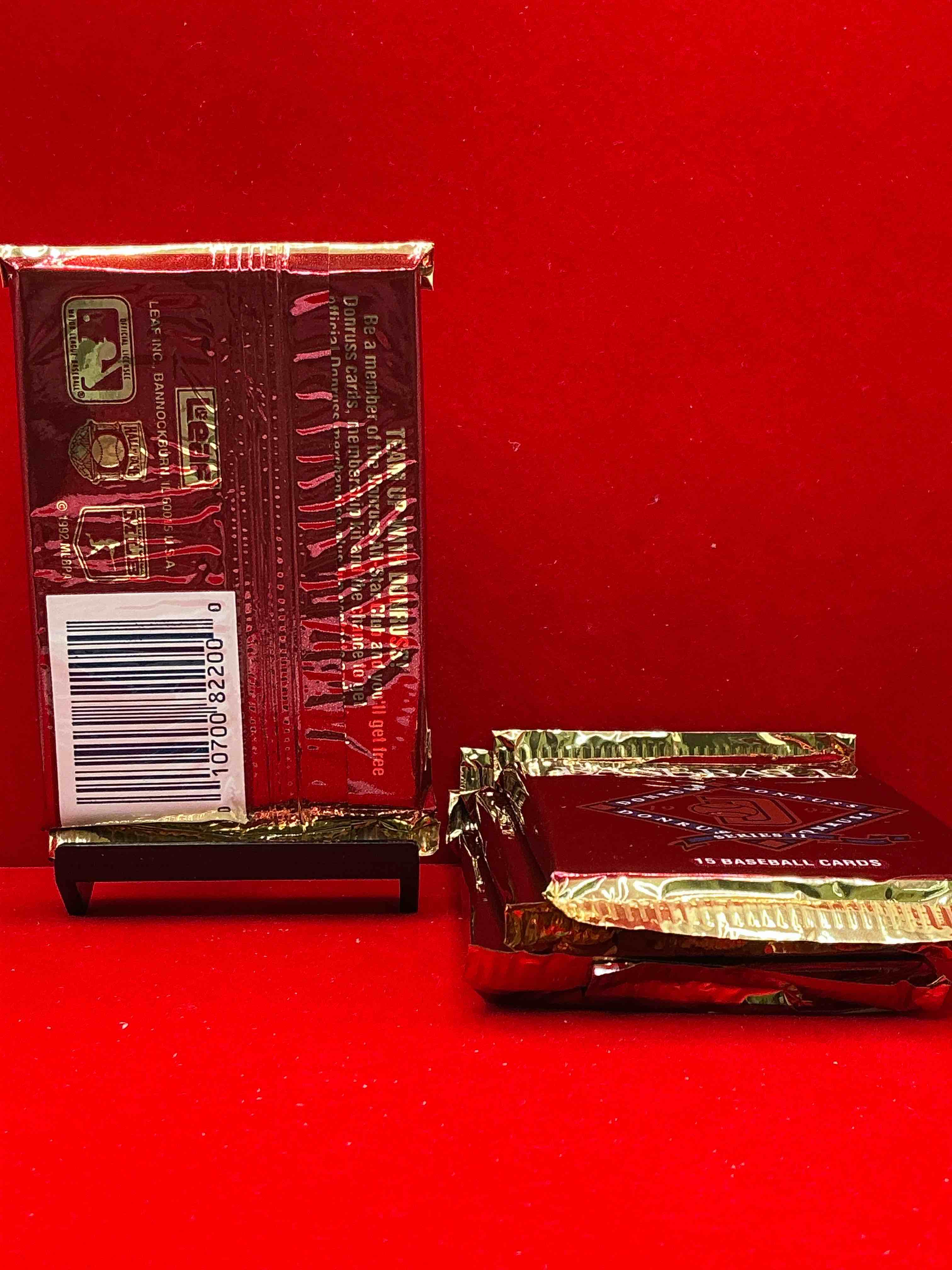 Condition photo showing New/Like New for ripken auto!? 1992 donruss baseball series 2 unopened sealed sports card pack, direct from original sealed retail case! search for valuable cards from ricky henderson & nolan ryan & so much more! also, search for 1 of 5000 personally autographed cal ripken jr. cards randomly inserted!