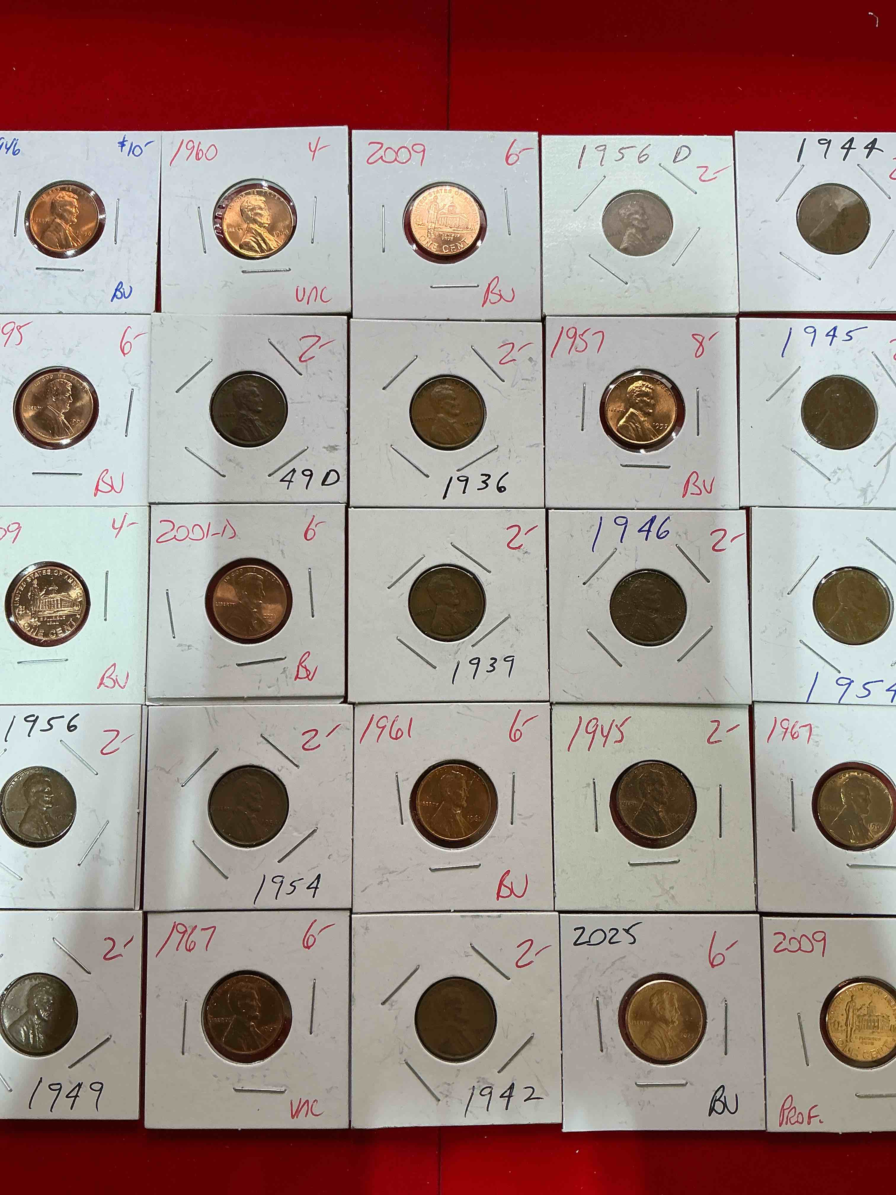 Condition photo showing Good Condition for penny palooza closeout! wow! awesome pennies, vintage, antique, brilliant uncirculated & more galore! u.s. treasury has stopped making pennies forever... get ther while you can! check out this incredible closeout collectic of incredibly cool pennies spanning decades! bid is per coin/ltem & all coins encased for protection! a true smorgasbord collector's dream! each penny collection is unique & includes a mix of rare dates, multiple mint marks, antique, vintage, modern, uncirculated & more! disregard original price marks on pieces, this is a true auction closeout! an incredible opportunity for re-sellers & collectors!