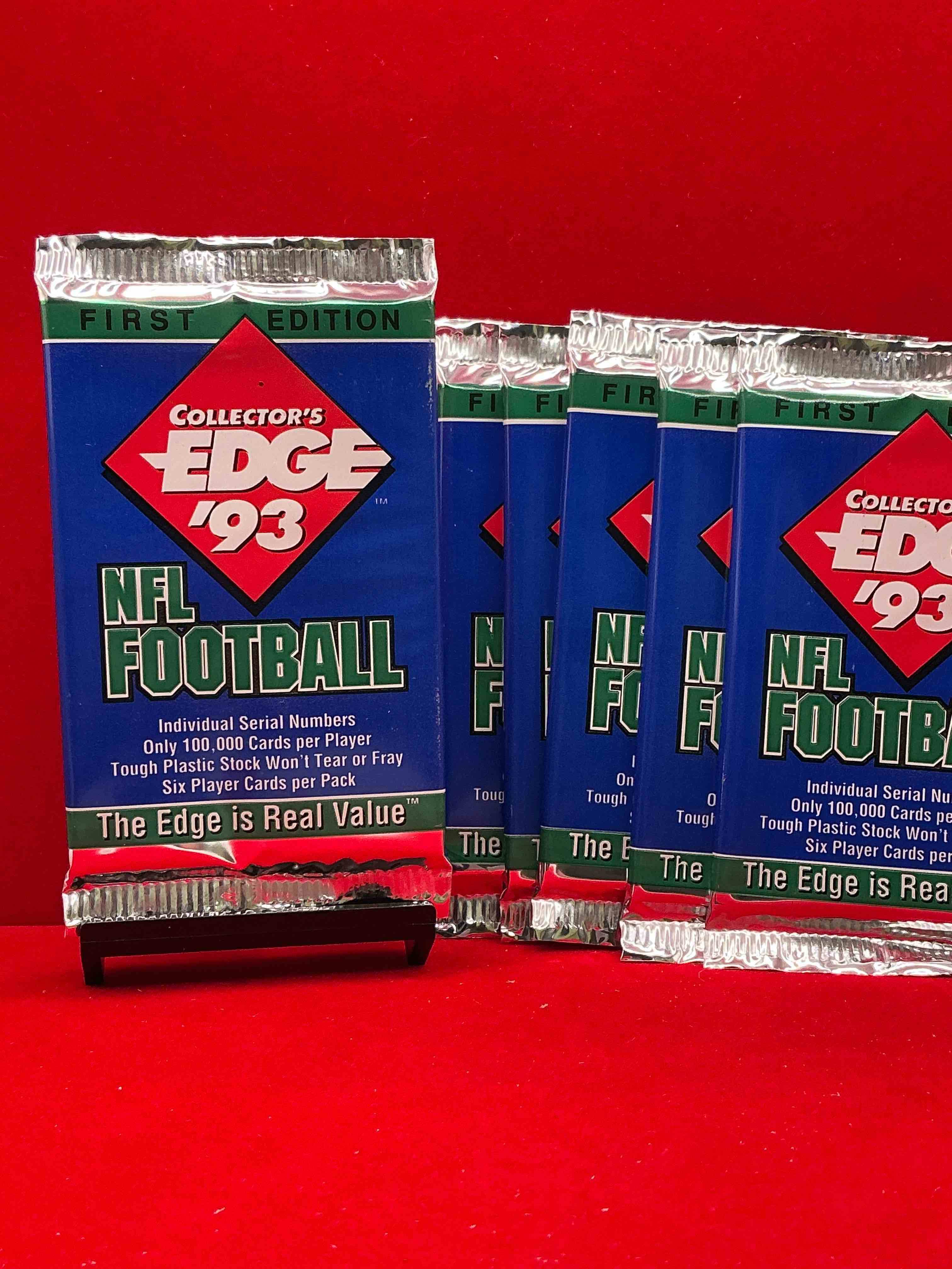 john elway autograph!? collector’s edge 1993 football packs! unopened, direct from original retail case! look for randomly inserted john elway cards, only 3000 inserted autos! legends, rookies, heroes & more!