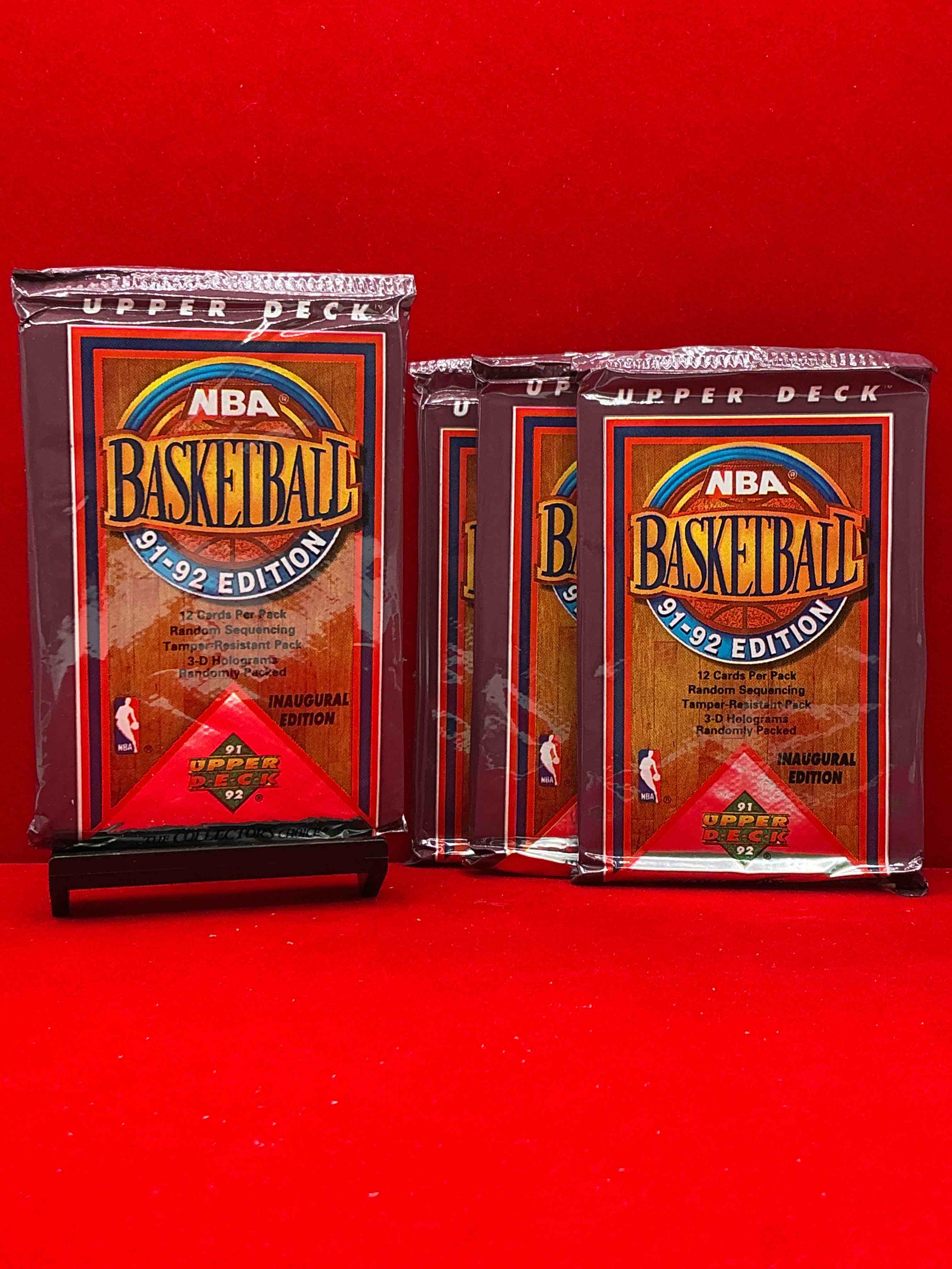 michael jordan?! 1991/92 nba upper deck basketball sealed sports card collectible pack, direct from original retail case! search for valuable michael jordan #44, magic vs. jordan card #34 & so many other cool cards! hard to find & drying up!