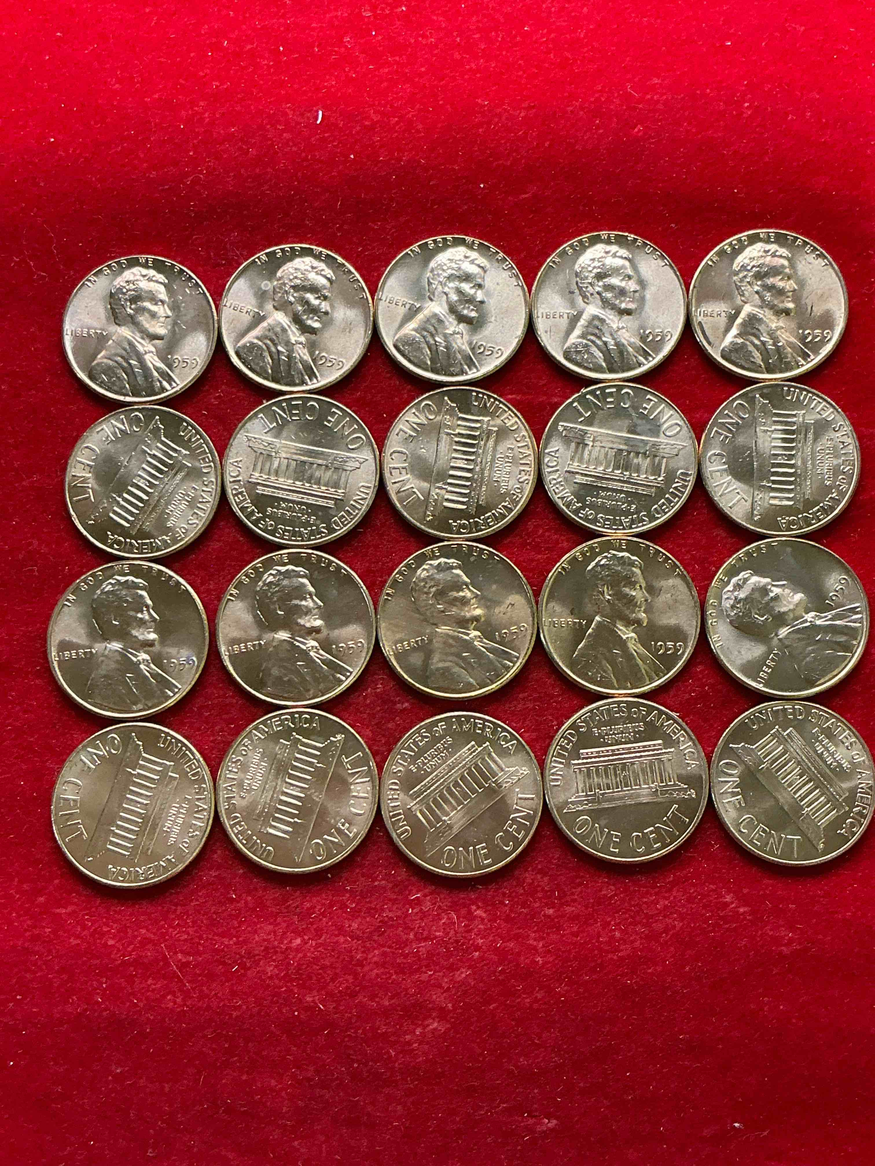 1959 brilliant uncirculated pennies! 1959 was the last year of an epic chapter of american history! own pieces of the 1950’s with these brilliant uncirculated pennies! many from the original treasury bank rolls not having seen daylight since 1959, wow!