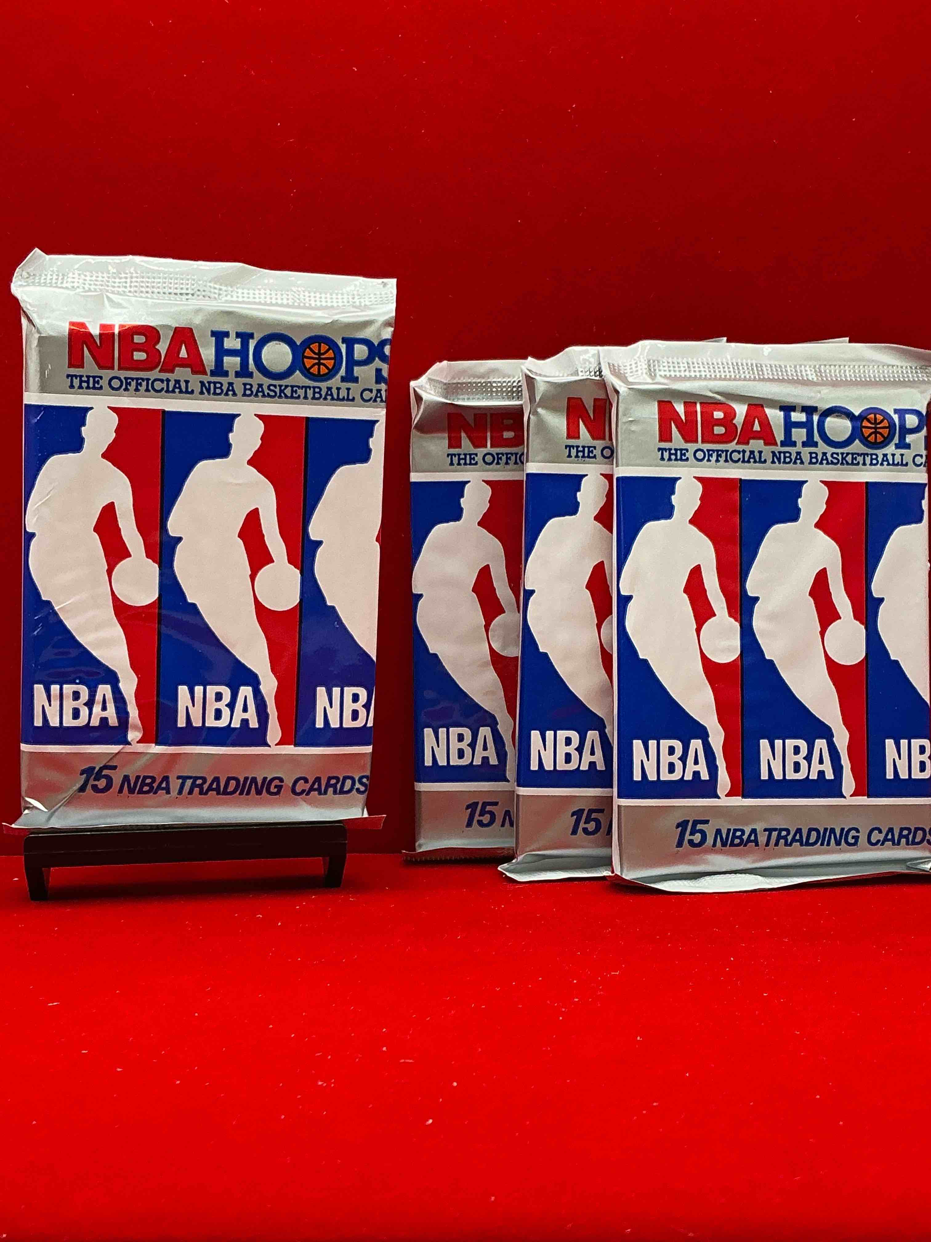 michael jordan!? 1990/91 nba hoops unopened sealed trading collectible sports card pack, direct from original sealed retail case! search for early michael jordan #65 (psa 10 value $550), jordan all star card, & too many other nice cards to list!