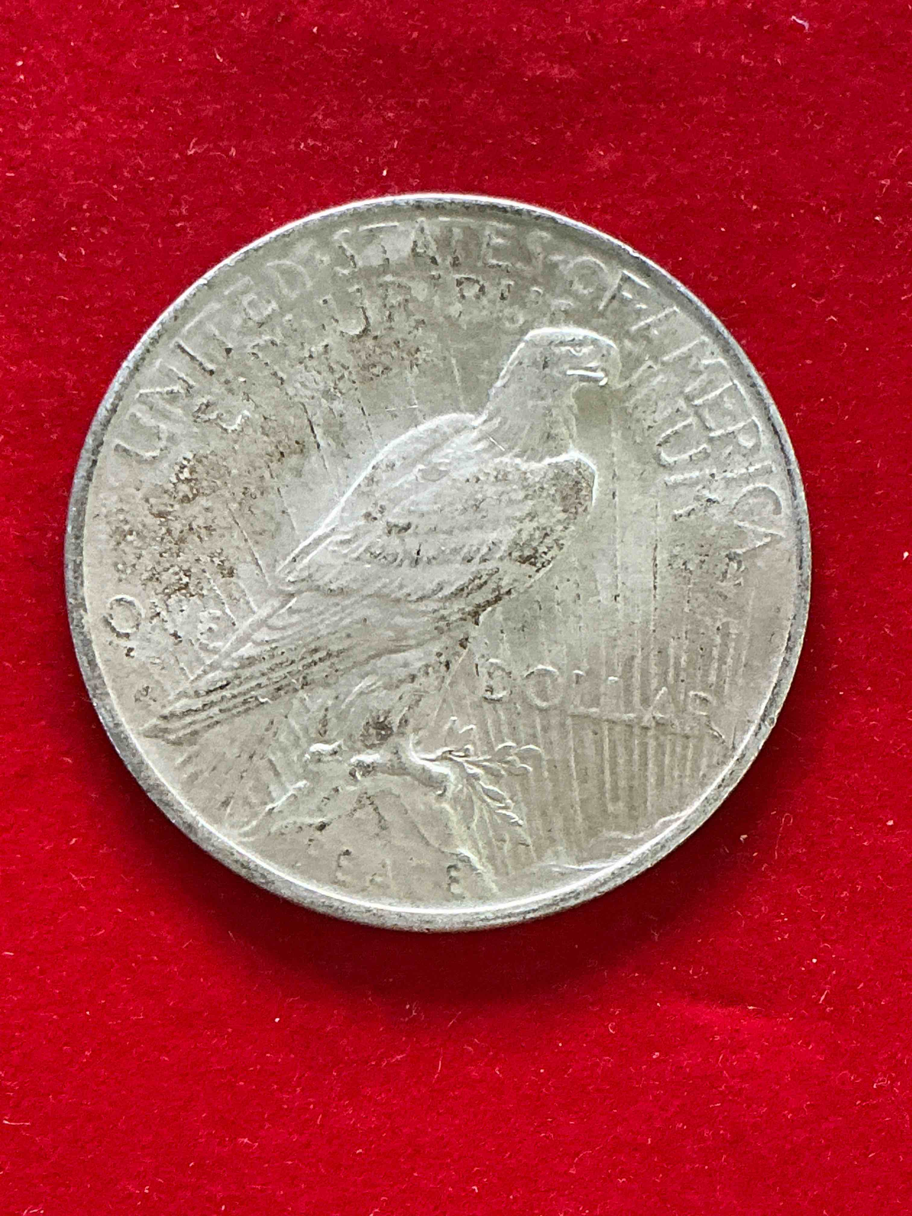 Condition photo showing Good Condition for silver peace dollar! one dollar coin from 1923! these one ounce coins are 90% silver & super rare! liberty peace dollars are highly coveted by collectors for their value & beautiful design. add a one ounce liberty peace dollar at 90% silver to your collection! super rare!)