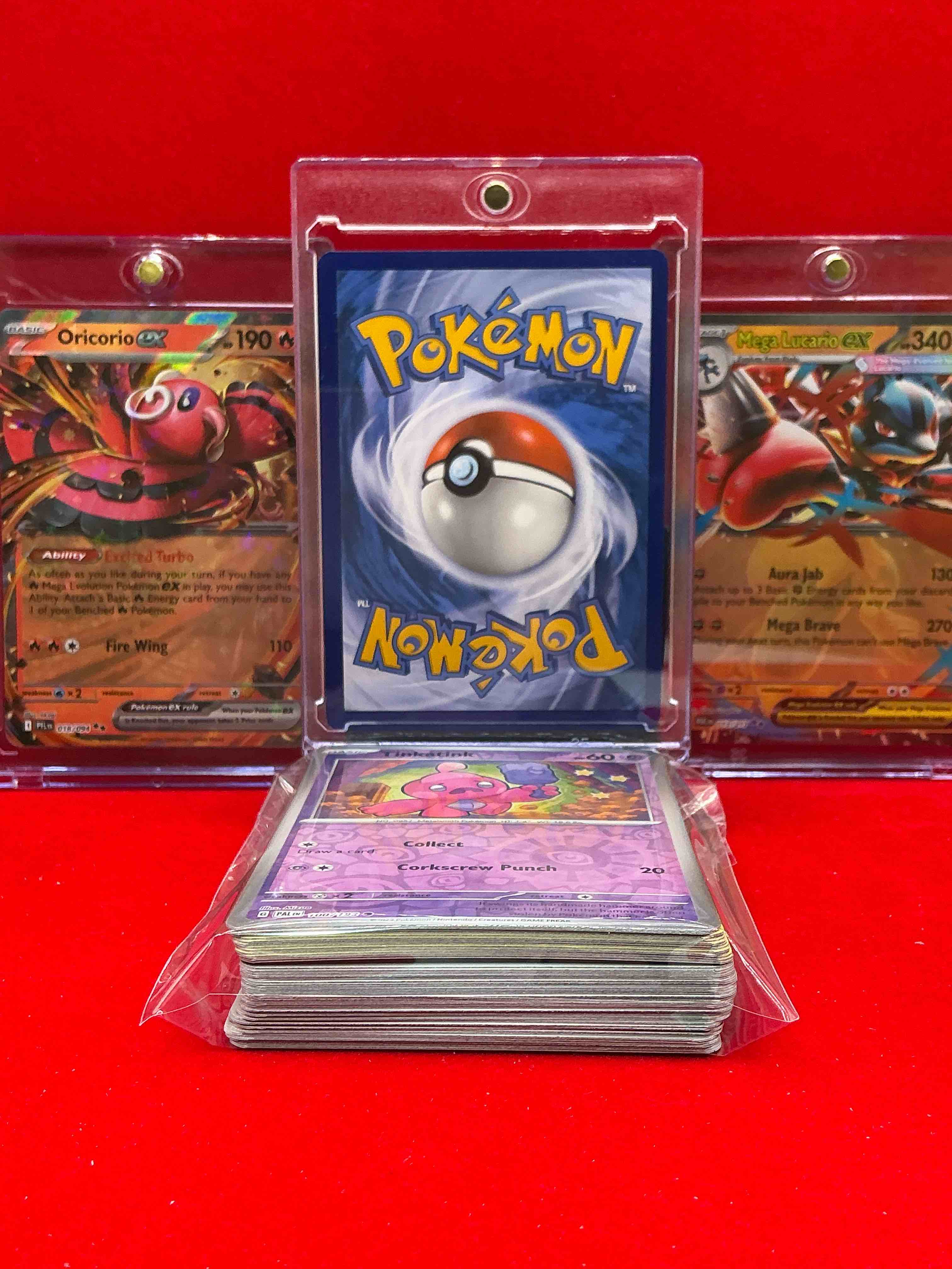 Condition photo showing Good Condition for lucario! charizard! wow! pokémon palooza! ex extravaganza! along with 50 other pokémon heroes, holos, legends & commons- including holographic cards, stage 2 cards, holos in all forms & more! also includes 36 non holo common/ uncommon basic & first stage cards trainers & energy too! perfect set for collectors & enthusiasts!