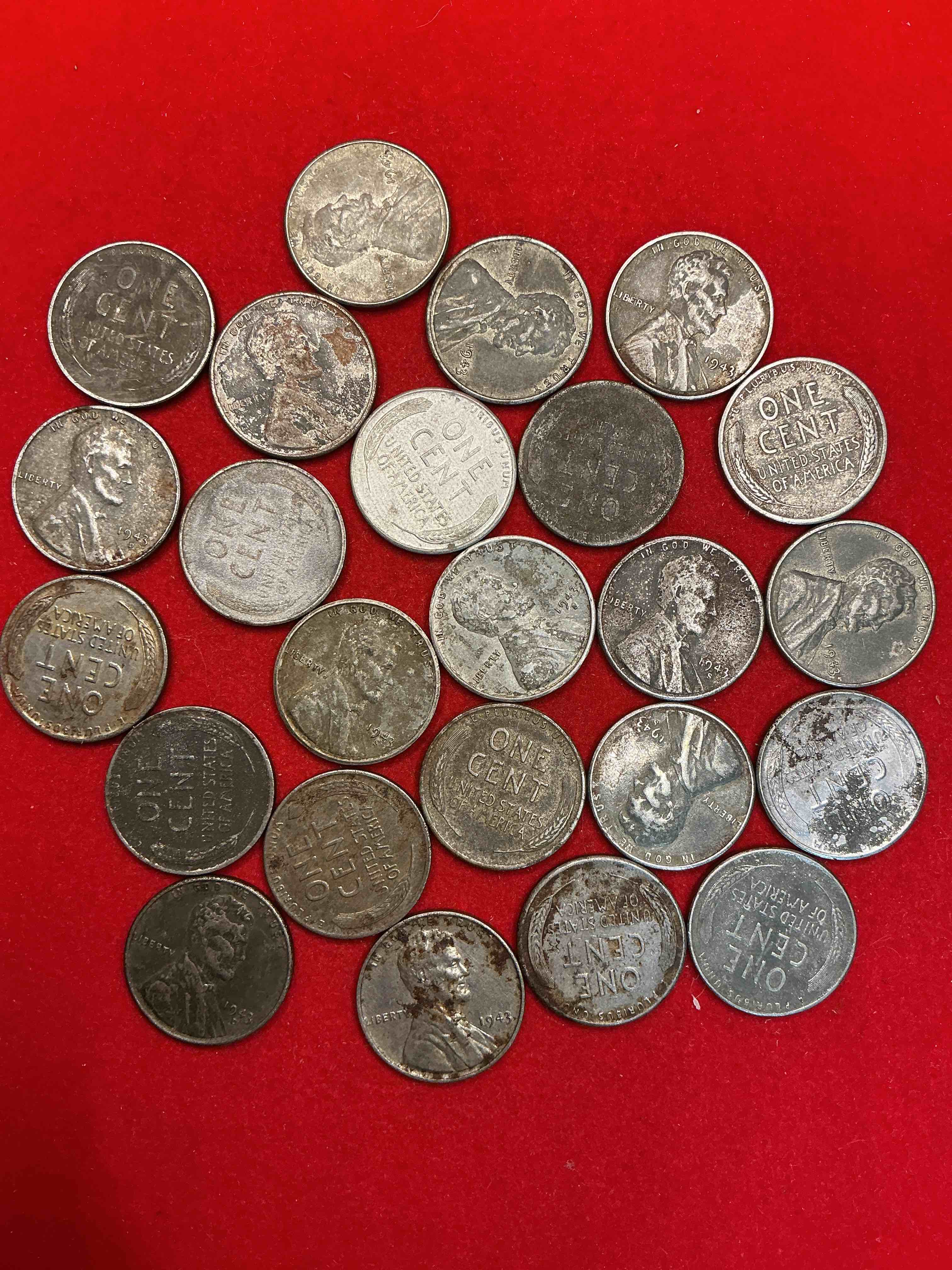 Condition photo showing Good Condition for 1943 world war il history! did you know that in 1943 copper was so valuable for making ammunition that the u.s. treasury made pennies out of steel?! 1943 steel pennies have become valuable, rare collector items! up for auction are rare wwii steel pennies appearing circulated. own pieces of world war ii history that are an awesome investment!