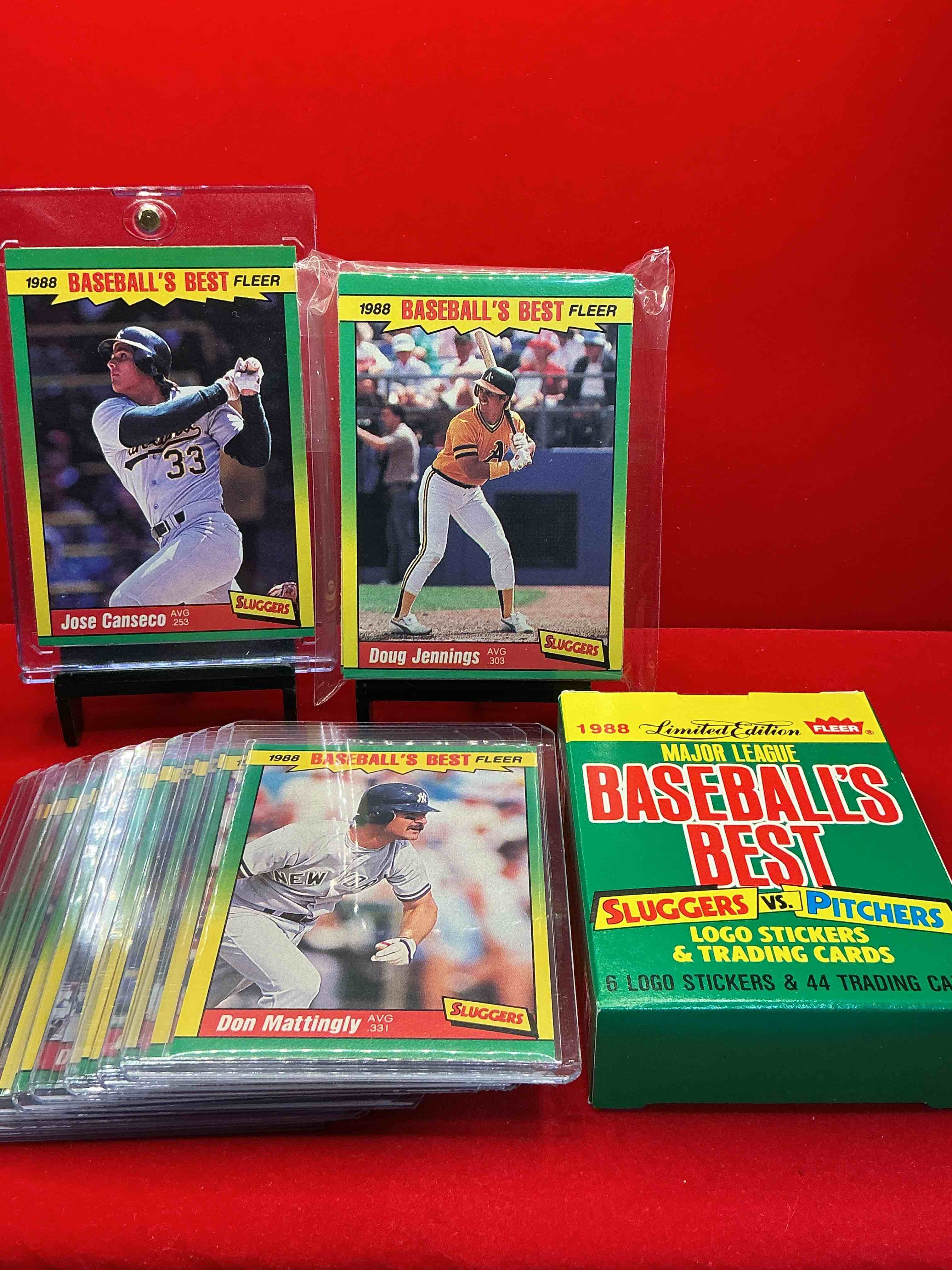 jose canseco, bo jackson, barry bonds & more! 1988 fleer baseball 50 card craziness! bo jackson, barry bonds, kirby puckett, rickey henderson, don mattingly, wade boggs, fernando valenzuela, nolan ryan, roger clemens & more! the best players from the time! super rare set with all of these stars! 50 card craziness! legends, heroes & commons!