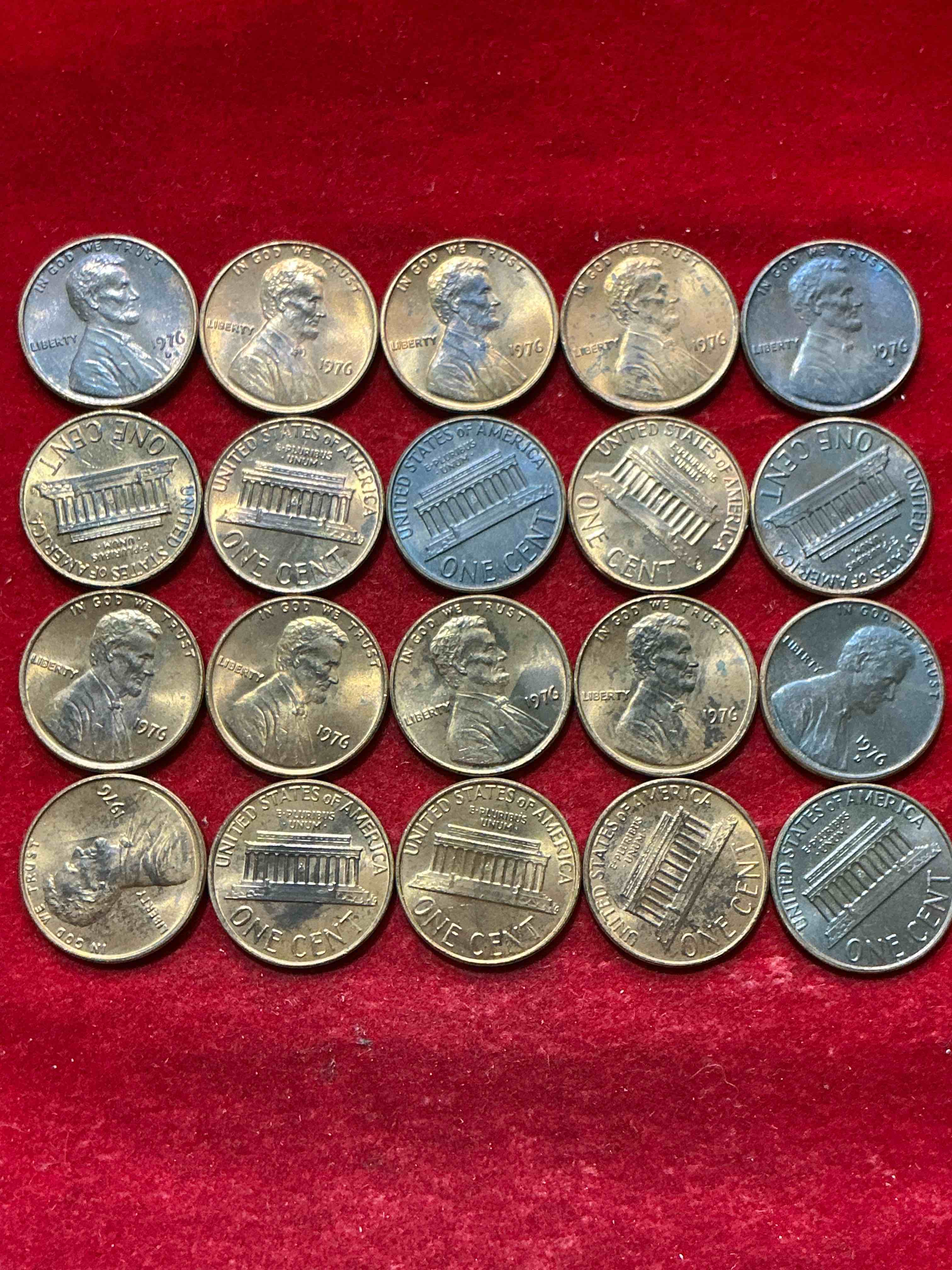 Condition photo showing New/Like New for 1976 brilliant uncirculated america 200 year anniversary pennies! celebrate america’s bicentennial with the unc brilliant 1976 pennies, direct from the original bank rolls! these pennies have not seen the light of day since 1976, wow! serious collector items!