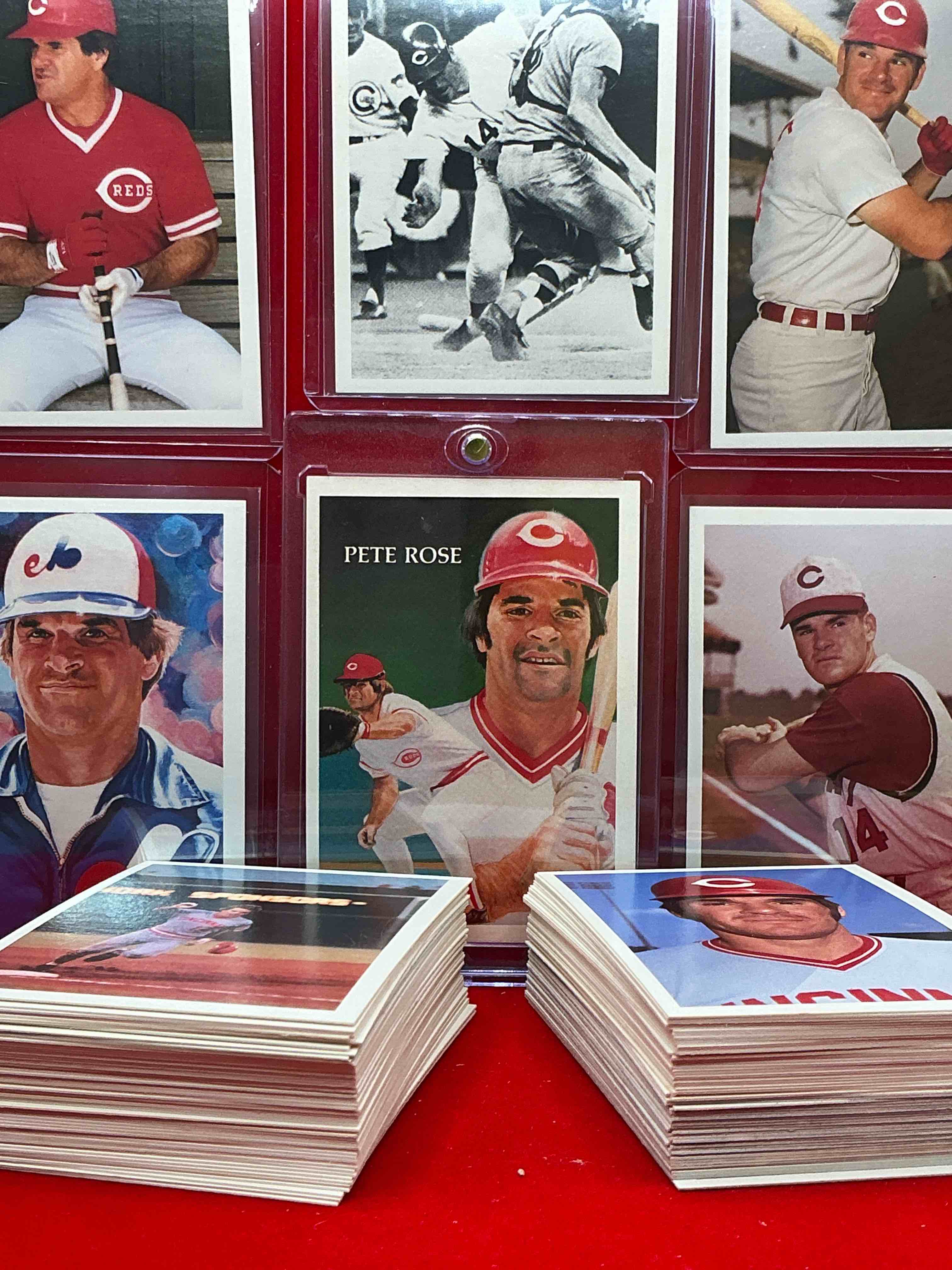 rare pete rose 1985 wow! ultra rare, authentic, official mlb pete rose baseball cards, complete 120 card set with original box! bid is per card. your chance to own very rare, original pete rose memorabilia from 1985!