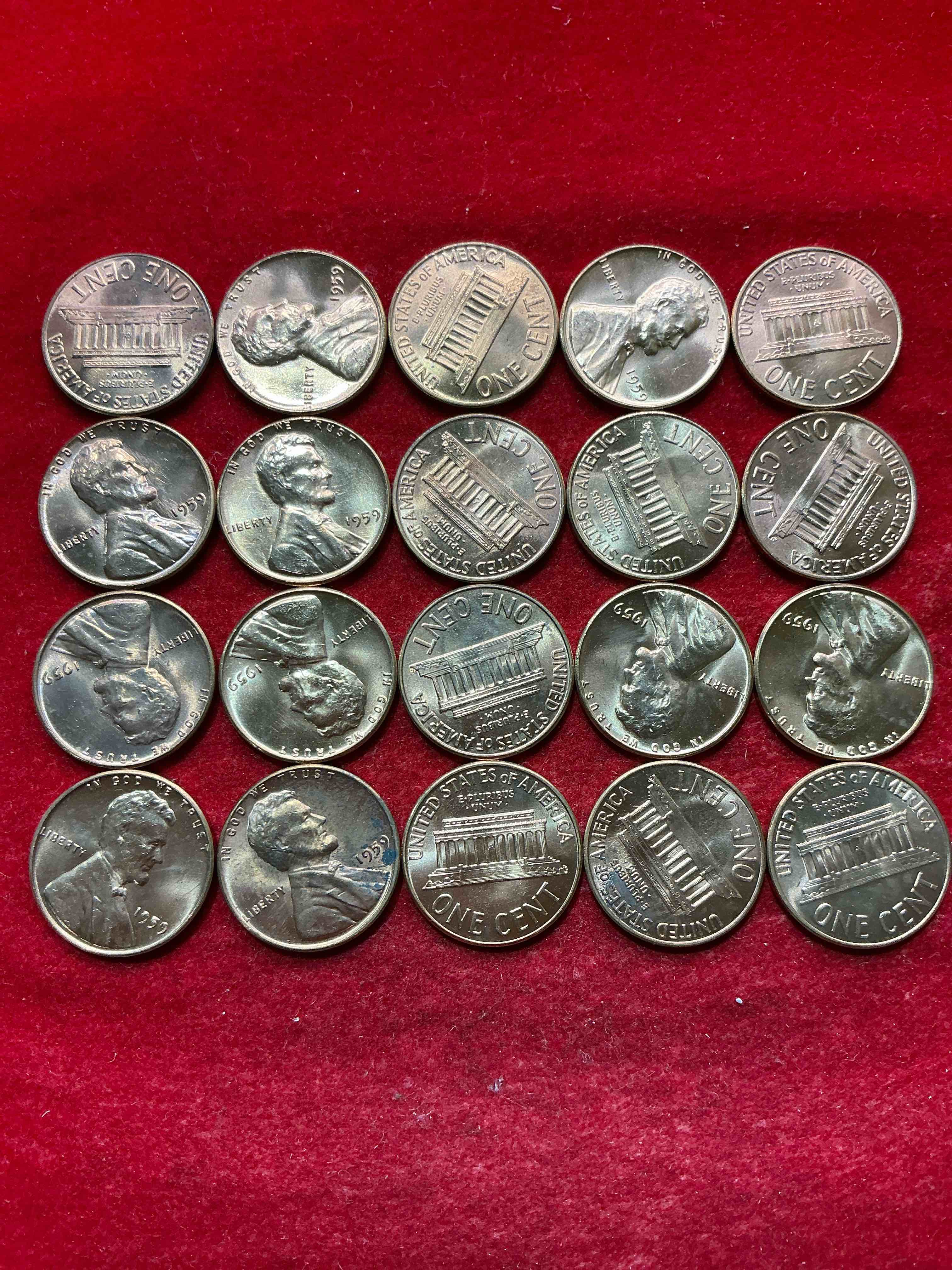 1959 brilliant uncirculated pennies! 1959 was the last year of an epic chapter of american history! own pieces of the 1950’s with these brilliant uncirculated pennies! many from the original treasury bank rolls not having seen daylight since 1959, wow!