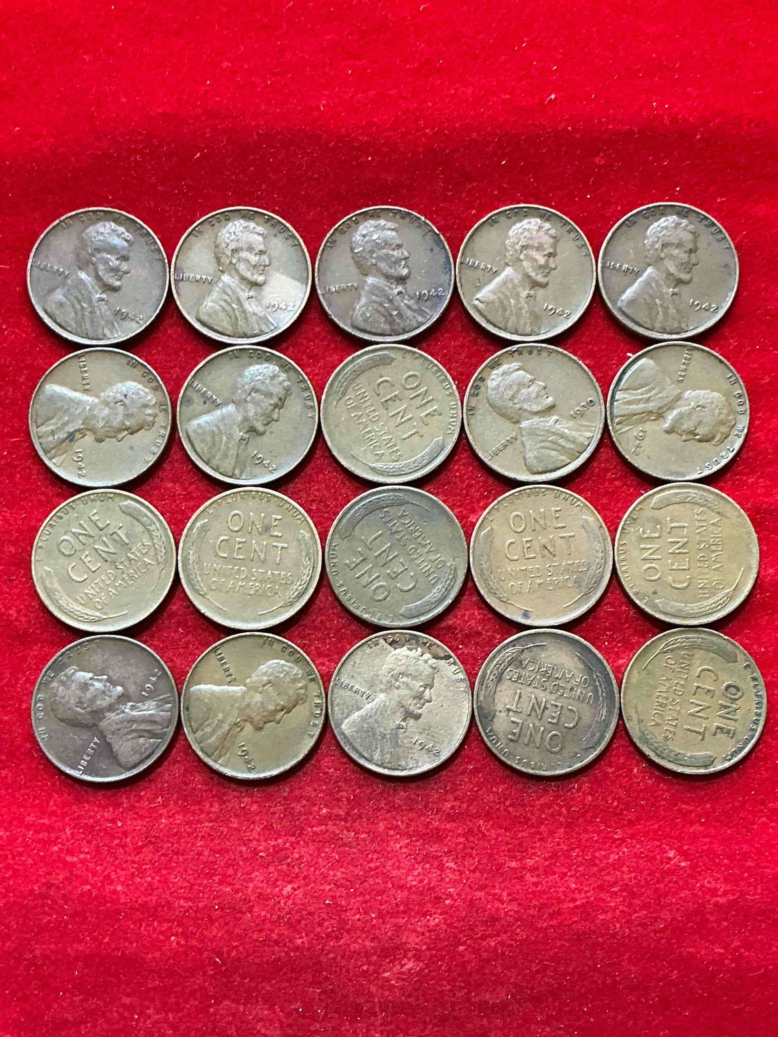 Condition photo showing Good Condition for 1942 calling world war 2 buffs! 1942 battle of midway era wheat pennies! the battle of midway was june 4-7 1942 & was the greatest naval battle in history between america & japan! own pieces of this era with these genuine 1942 wheat pennies in nice condition!