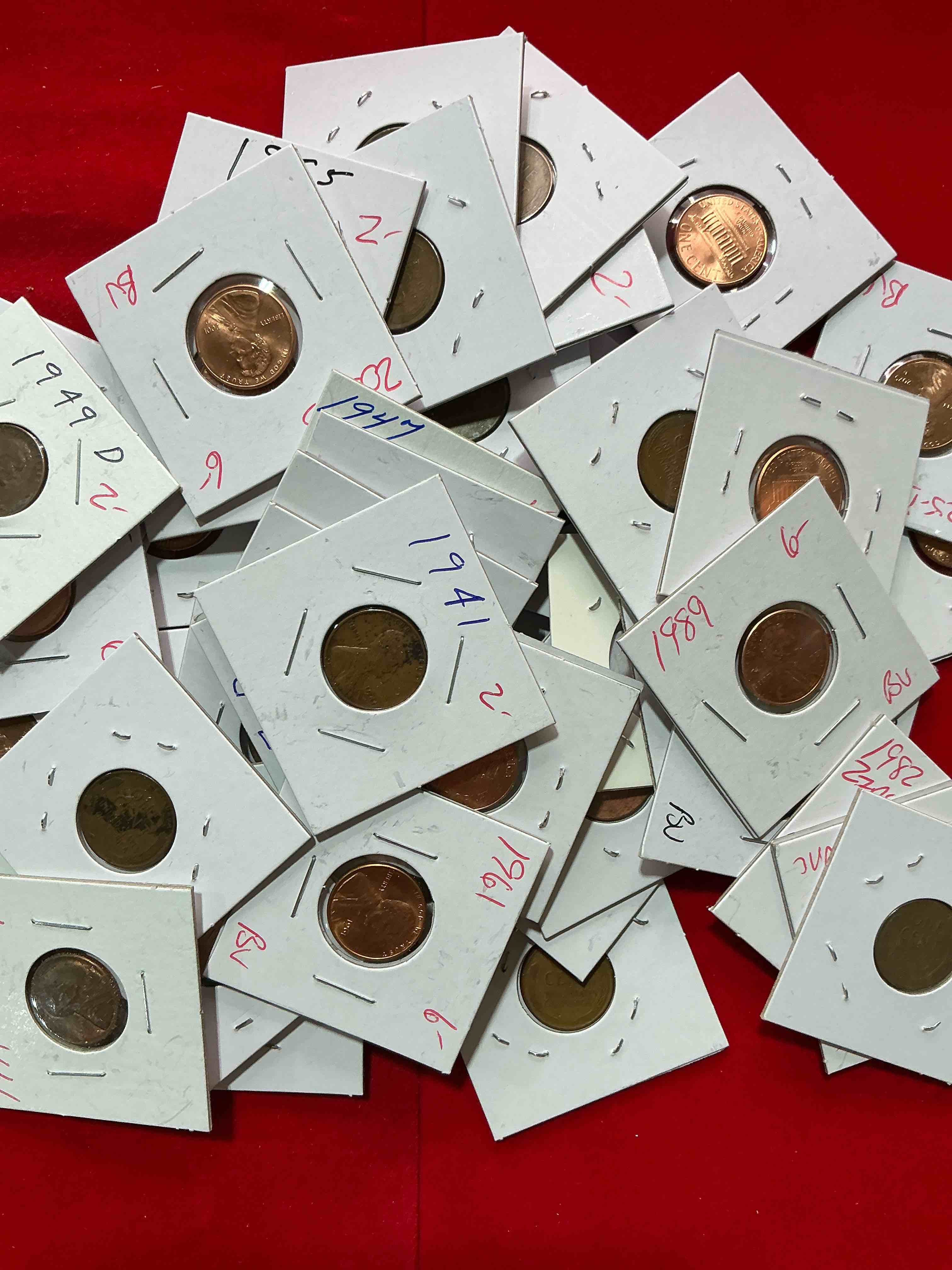 penny palooza closeout! wow! awesome pennies, vintage, antique, brilliant uncirculated & more galore! u.s. treasury has stopped making pennies forever... get ther while you can! check out this incredible closeout collectic of incredibly cool pennies spanning decades! bid is per coin/ltem & all coins encased for protection! a true smorgasbord collector's dream! each penny collection is unique & includes a mix of rare dates, multiple mint marks, antique, vintage, modern, uncirculated & more! disregard original price marks on pieces, this is a true auction closeout! an incredible opportunity for re-sellers & collectors! 