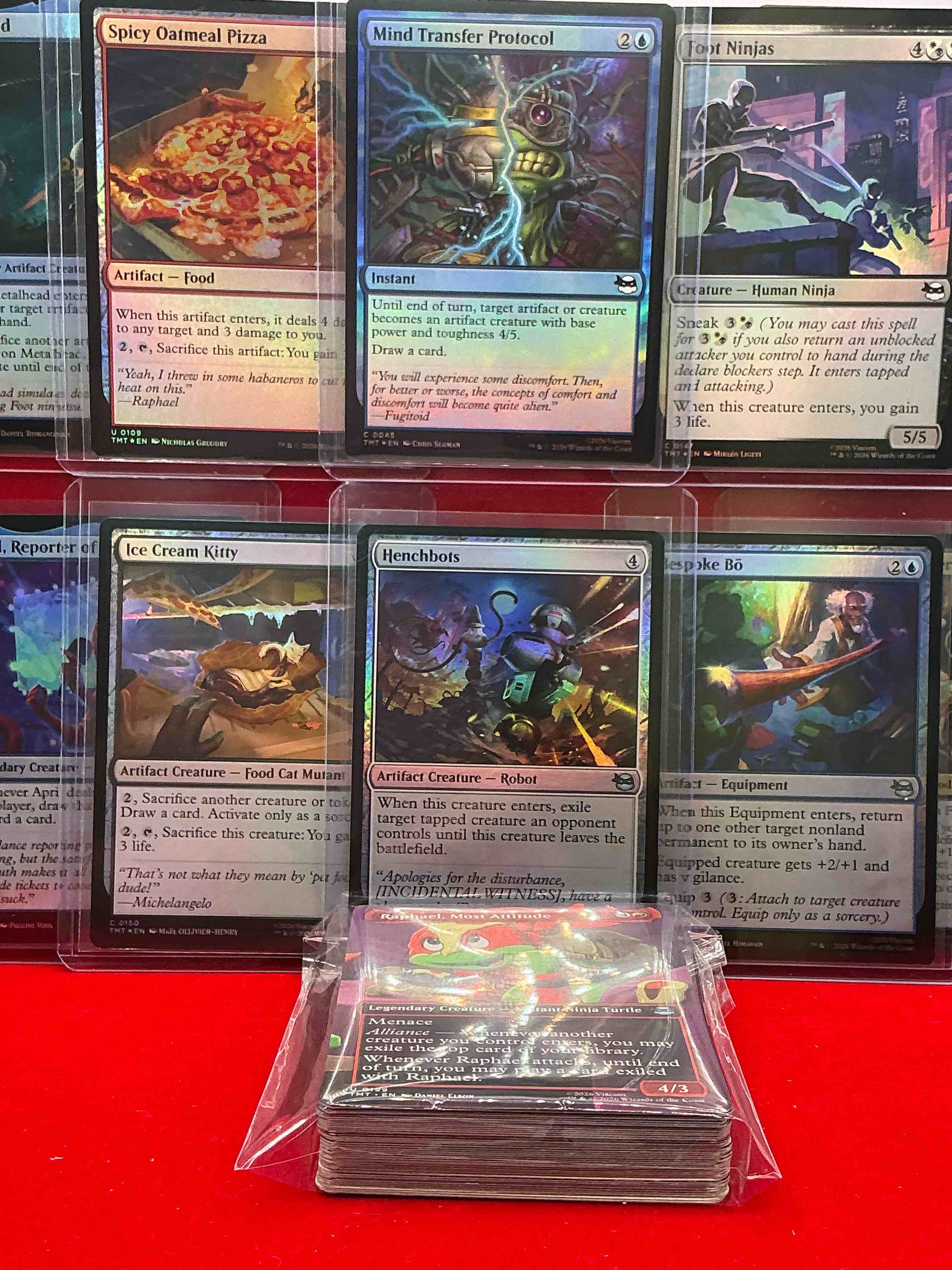 Condition photo showing New/Like New for teenage mutant ninja turtles holos included! magic the gathering 50 card lot! lot includes 10 rare or holo foil cards! all cards in excellent shape condition! a great way to join the mtg craze!