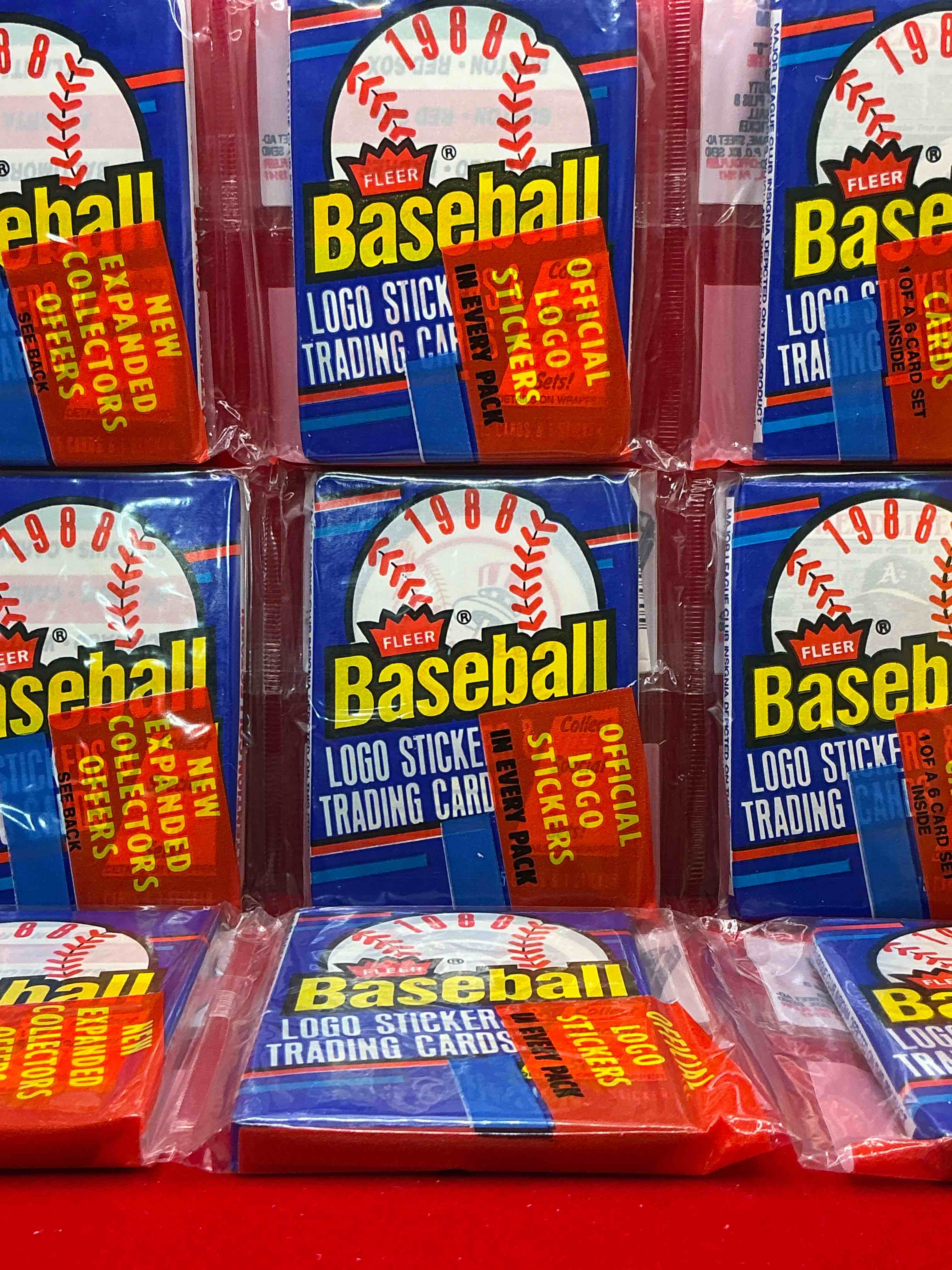 80's baseball fan's rejoice! 1988 fleer baseball unopened wax packs full of collectible trading cards! search for valuable don mattingly & nolan ryan cards worth hundreds in perfect condition!