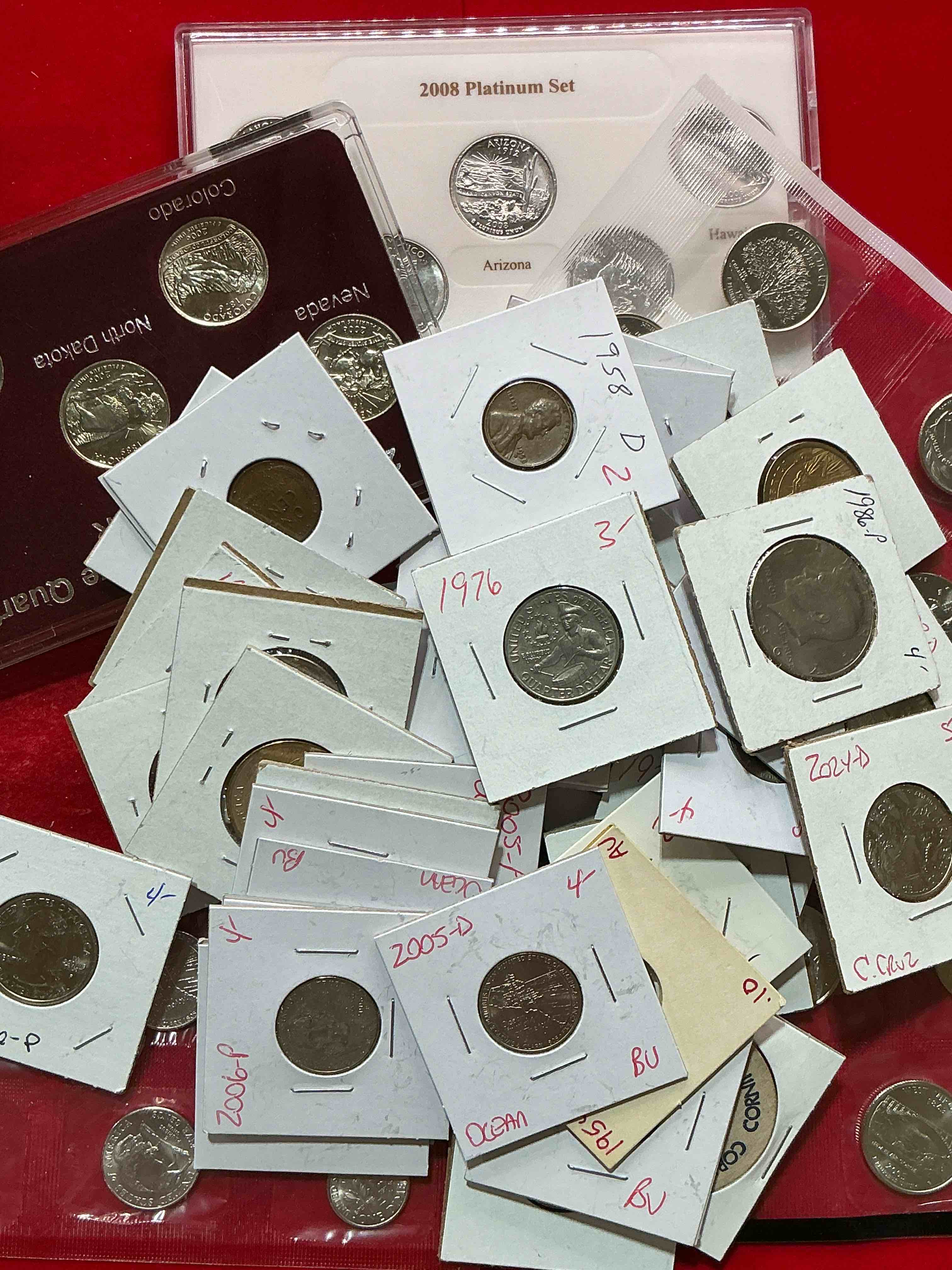 cool coin closeout! wow! awesome u.s. coins & more, antique, vintage & modern galore! many uncirculated! check out this incredible closeout collection of incredibly cool coins & rare items spanning decades! bid is per coin/item & all coins encased for protection! a true smorgasbord collector's dream! each collection is unique and includes items such as rare antique coins, rare date coins, coin sets, modern uncirculated coins, wooden tokens, cool medallions & more! disregard original price marks on pieces, this is a true auction closeout! an incredible opportunity for re-sellers & collectors!