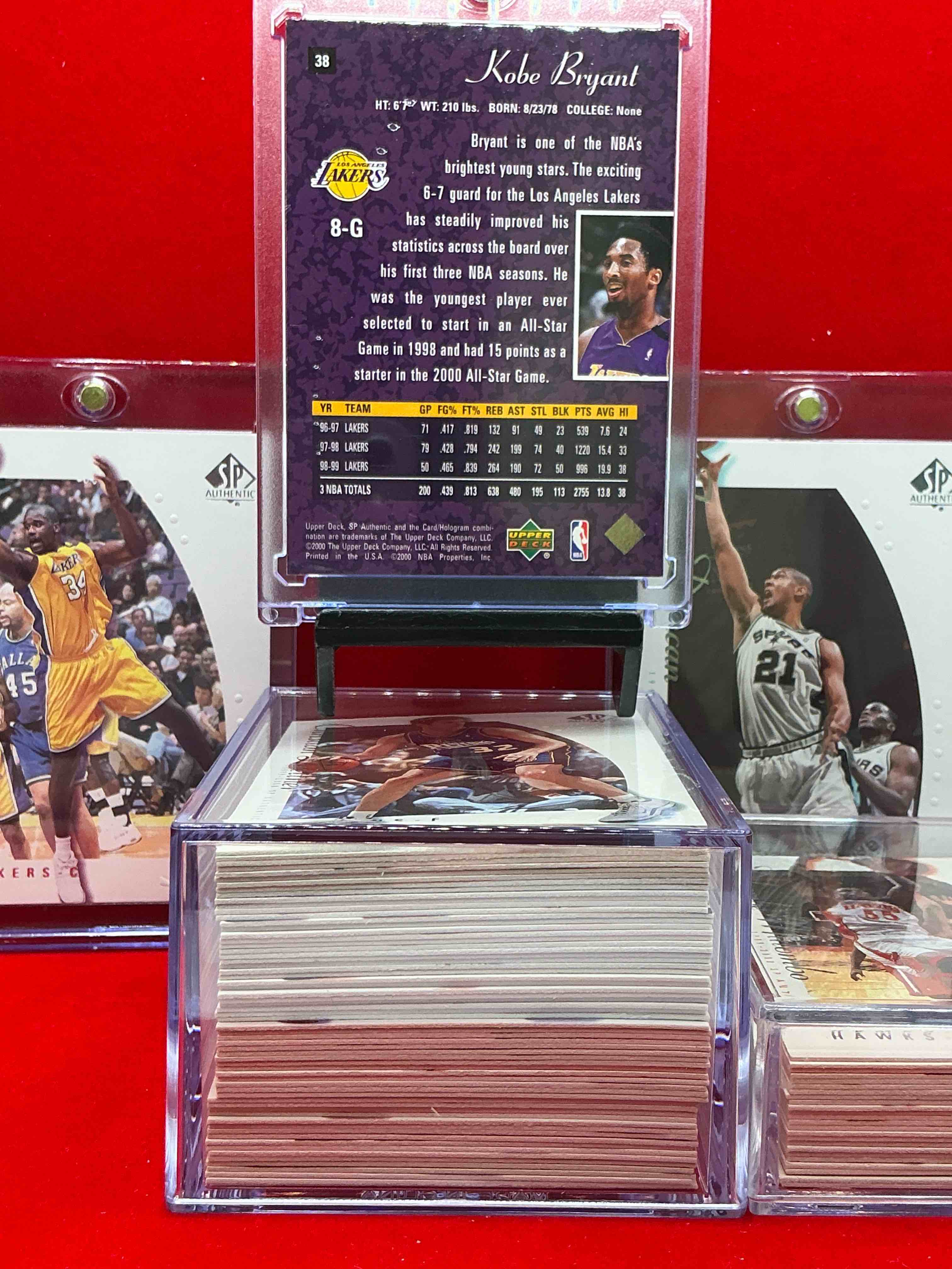Condition photo showing New/Like New for kobe, duncan & more! basketball insanity! 2000 sp authentic complete 90 card veterans collection! includes some absolute legends! shaq, bryant, nowitzki, duncan, pippen, robinson & more! some of the legends of the game! 90 cards, all legends & heroes! kobe, shaq, dirk & more… all in one place! basketball insanity! get it before it’s gone!