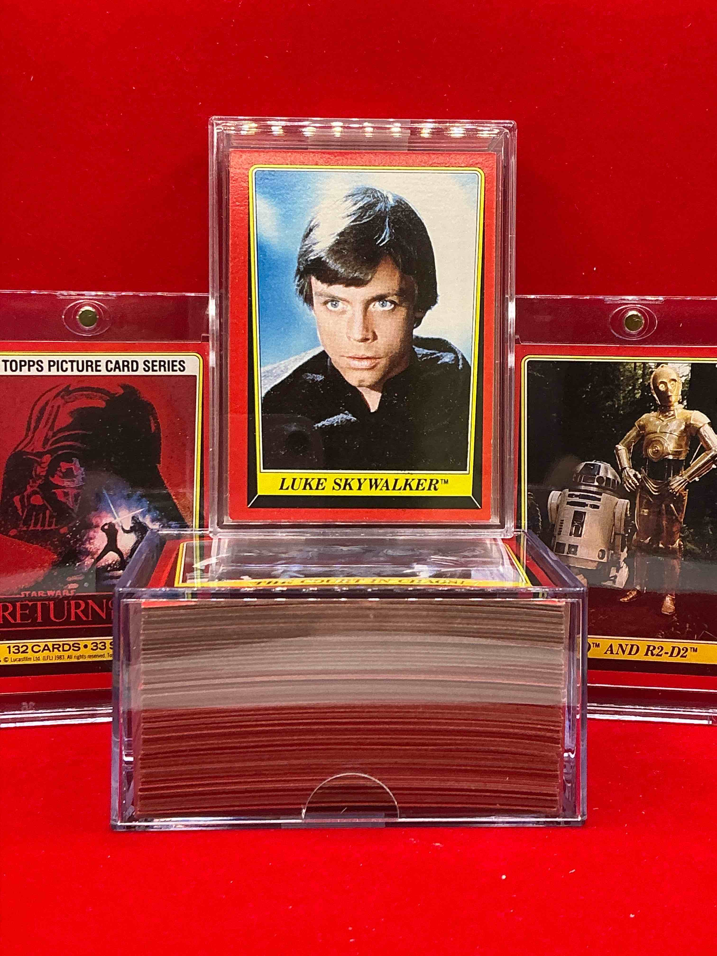 1983 return of the jedi history!  genuine star wars return of the jedi movie cards, complete series one,  132 card collection!  ultra rare to find in this good condition & complete!  authentic, serious collectibles & precious pieces of original star wars history!  