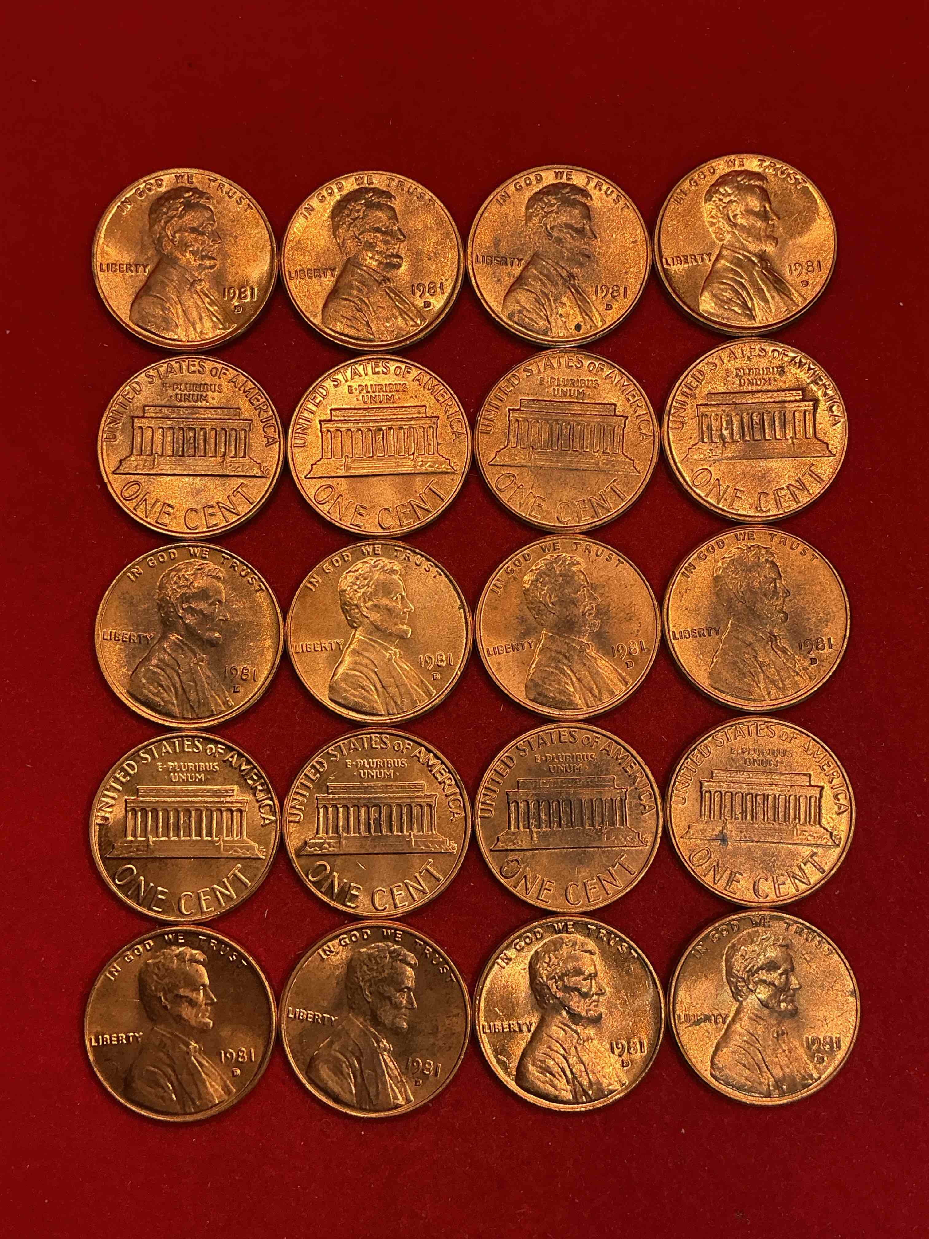 1981 uncirculated pennies! a historical year in american history, dawn of the space shuttle! ronald regan inaugurated, launch of mtv! these pennies are a great way to grab a piece of american history!