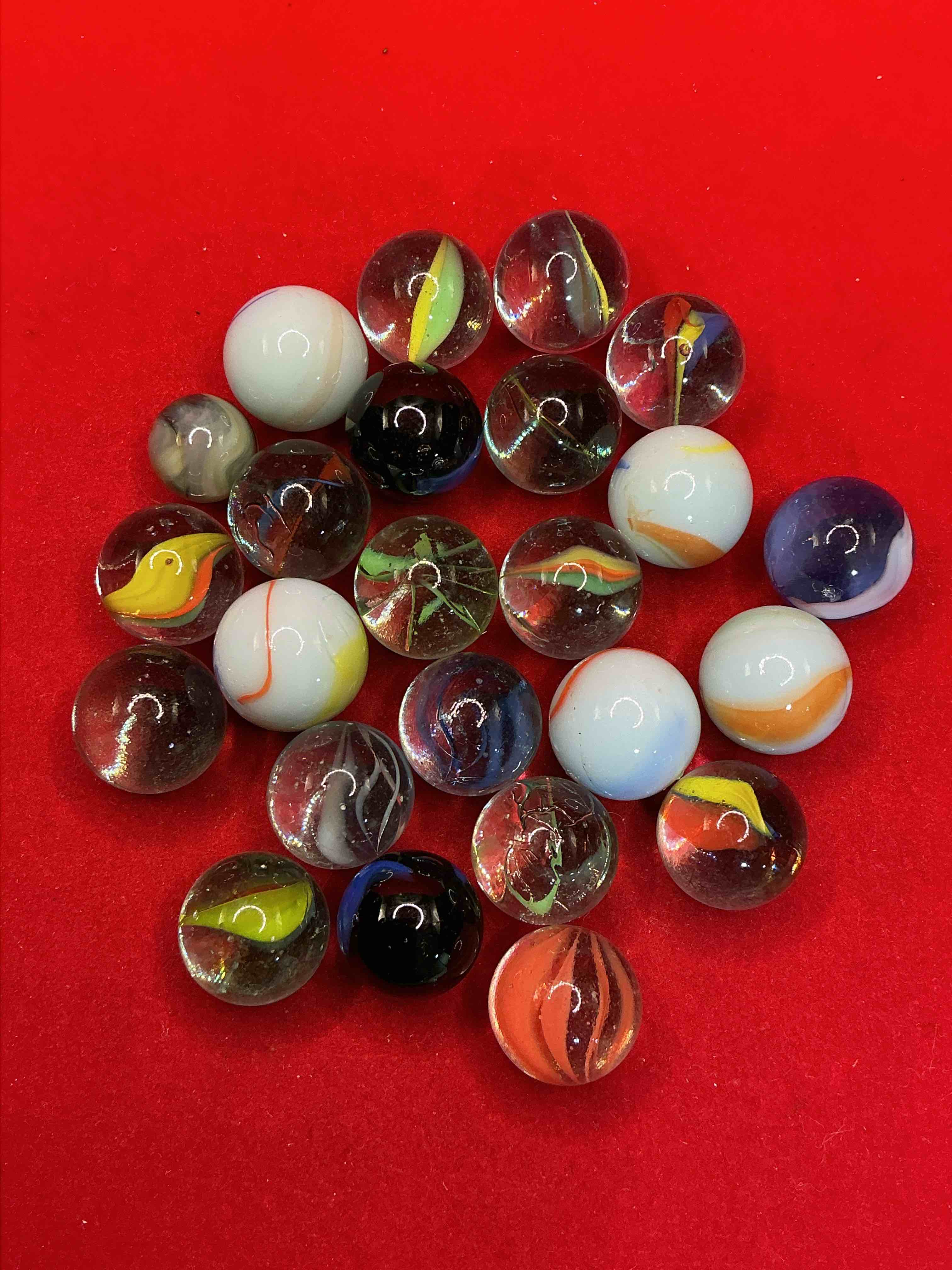 antique glass marbles! genuine stunning marbles lot, some marbles made between the years 1925-1965 & some may be made with uranium! some may are great depression era & even earlier! gorgeous, authentic pieces of history!