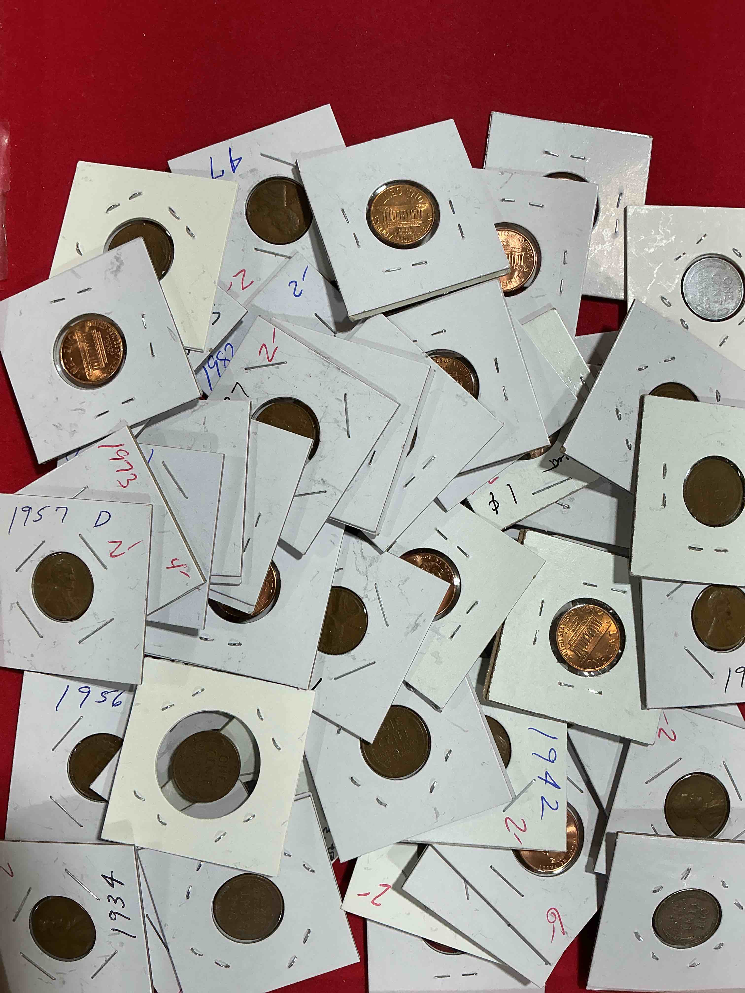 penny palooza closeout! wow! awesome pennies, vintage, antique, brilliant uncirculated & more galore! u.s. treasury has stopped making pennies forever... get ther while you can! check out this incredible closeout collectic of incredibly cool pennies spanning decades! bid is per coin/ltem & all coins encased for protection! a true smorgasbord collector's dream! each penny collection is unique & includes a mix of rare dates, multiple mint marks, antique, vintage, modern, uncirculated & more! disregard original price marks on pieces, this is a true auction closeout! an incredible opportunity for re-sellers & collectors!
