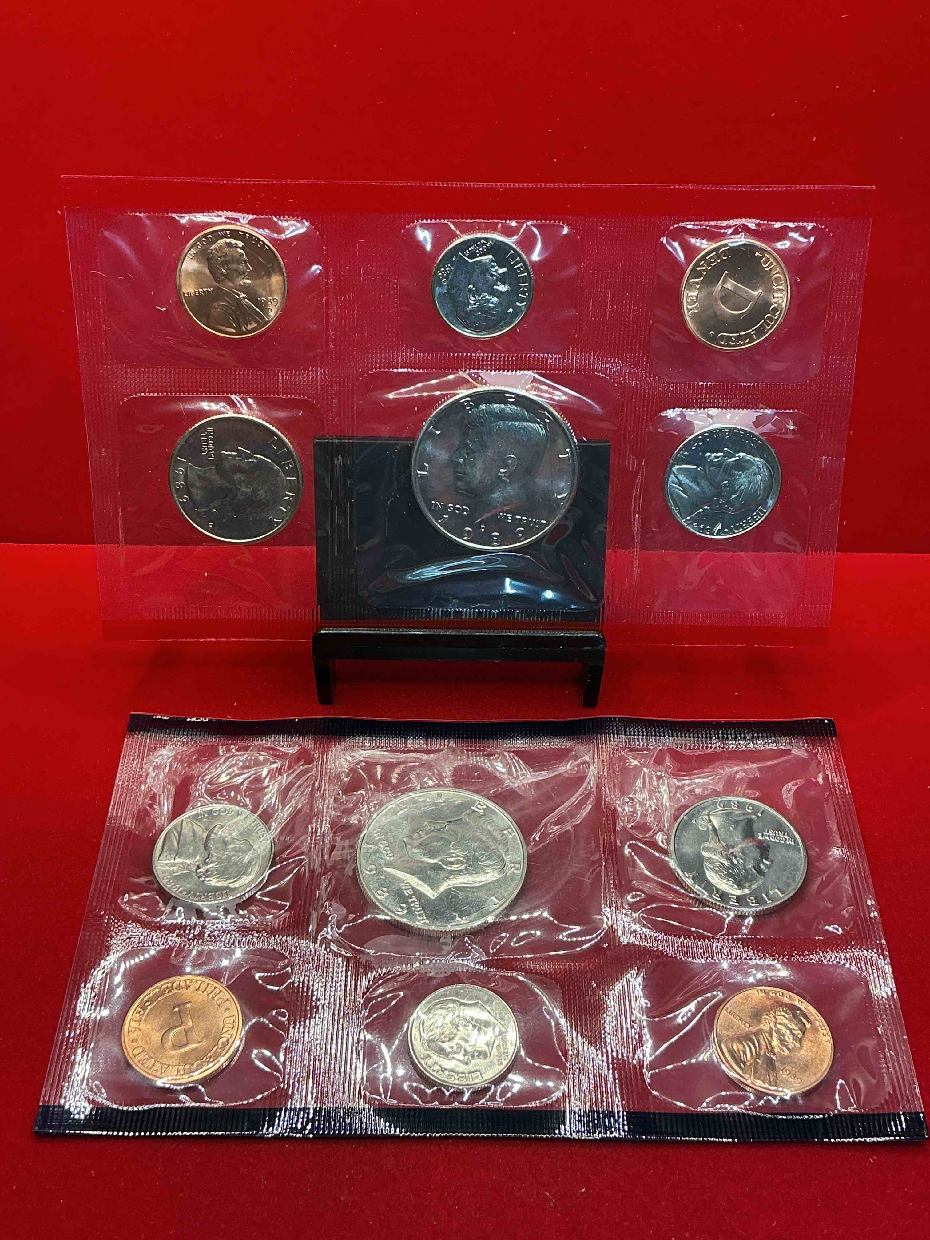 Condition photo showing New/Like New for 1989 uncirculated u.s. mint coins! attention all swifties out there! what a great year! these gorgeous coins from the mint set features each u.s. coins minted in 1989 in uncirculated condition, from each mint mark, philly & denver! from the u.s. treasury in 1989! own an awesome investment & incredible piece of u.s. history! also makes for an awesome gift!