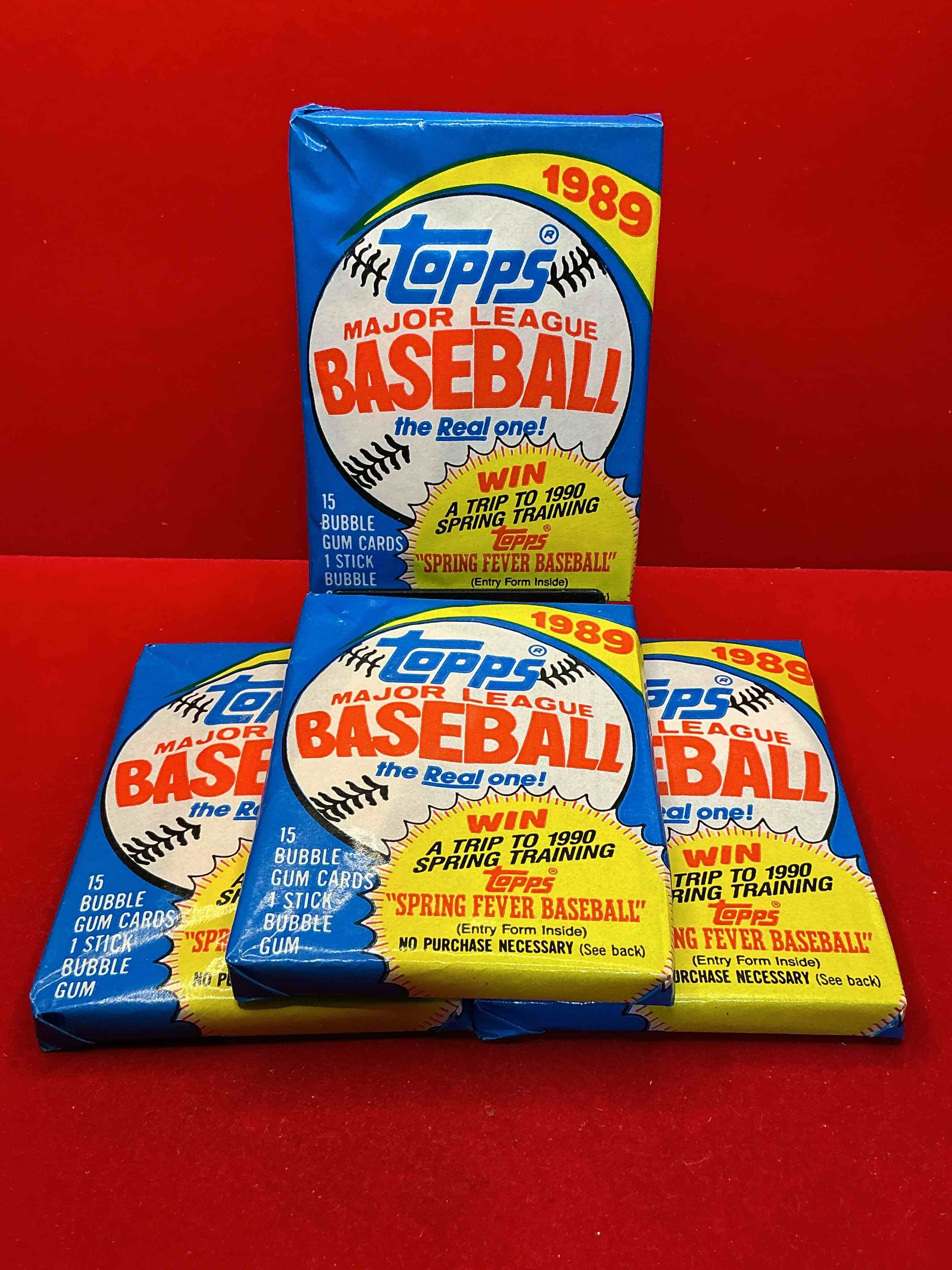 john smoltz & randy johnson rookies!? 1989 topps baseball unopened sports card wax packs! direct from original retail case! search for valuable ken griffey jr. & randy johnson rookie cards as well as valuable bo jackson