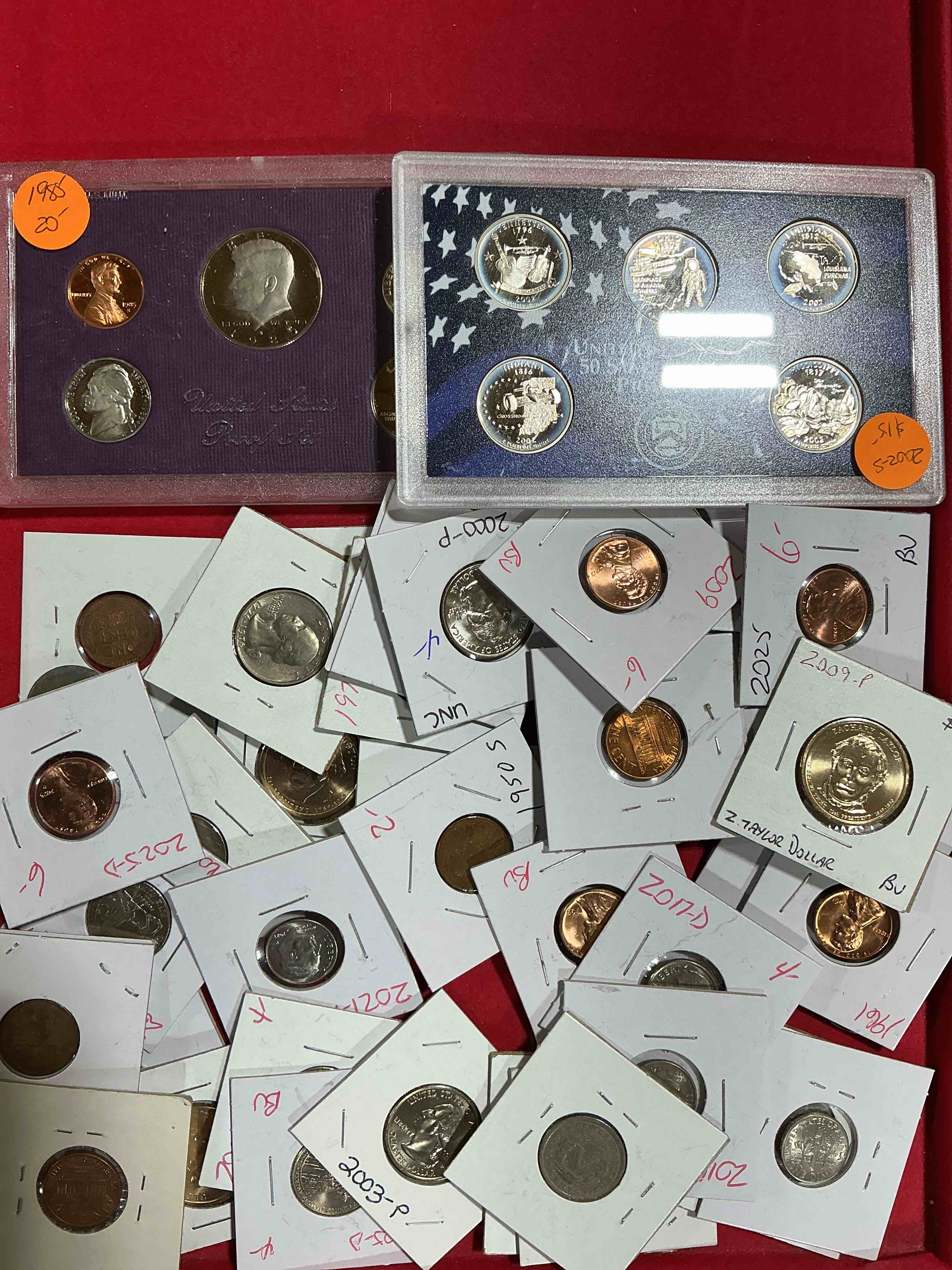 cool coin closeout! wow! awesome u.s. coins & more, antique, vintage & modern galore! many uncirculated! check out this incredible closeout collection of incredibly cool coins & rare items spanning decades! bid is per coin/item & all coins encased for protection! a true smorgasbord collector's dream! each collection is unique and includes items such as rare antique coins, rare date coins, coin sets, modern uncirculated coins, wooden tokens, cool medallions & more! disregard original price marks on pieces, this is a true auction closeout! an incredible opportunity for re-sellers & collectors!