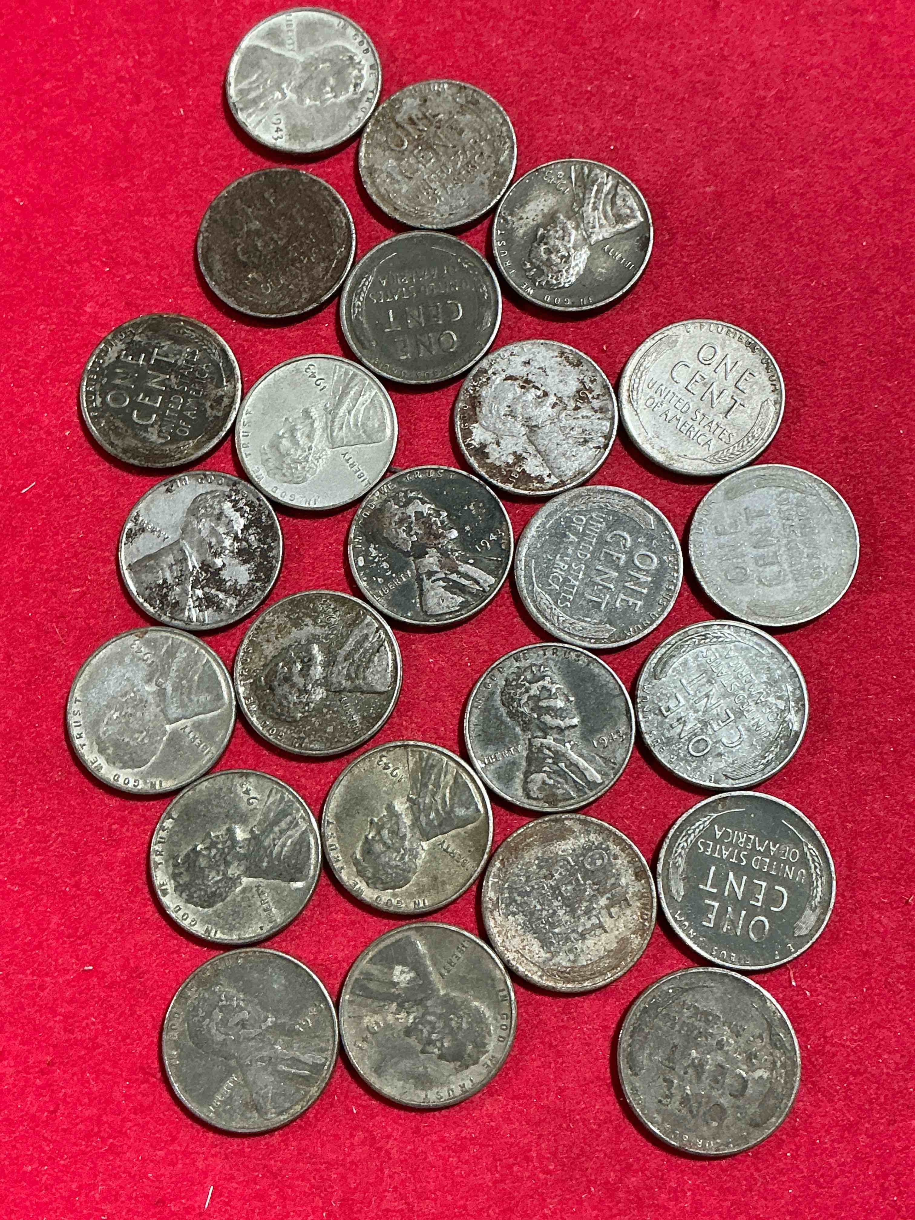 Condition photo showing Good Condition for 1943 world war il history! did you know that in 1943 copper was so valuable for making ammunition that the u.s. treasury made pennies out of steel?! 1943 steel pennies have become valuable, rare collector items! up for auction are rare wwii steel pennies appearing circulated. own pieces of world war ii history that are an awesome investment!