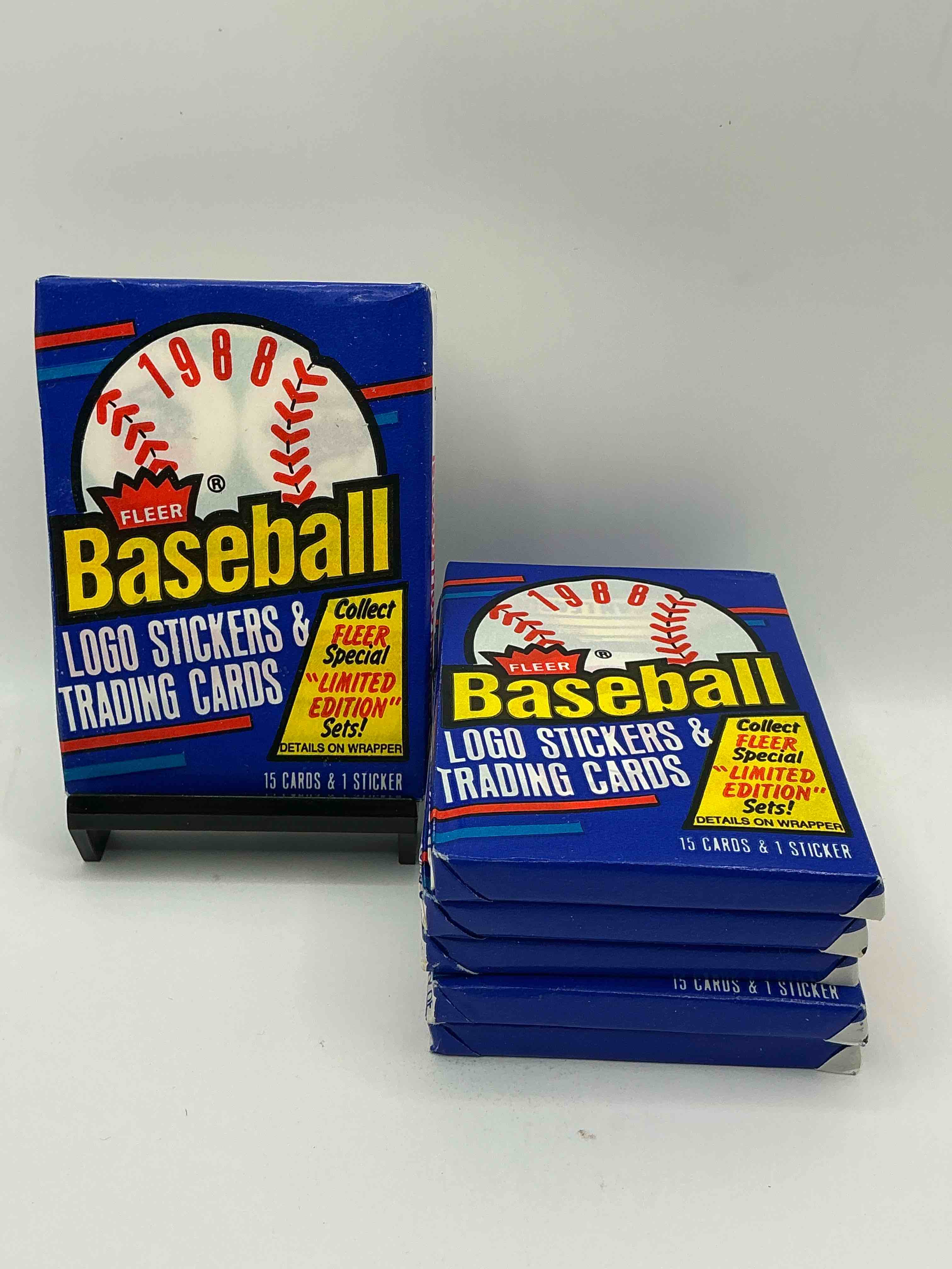 80's baseball fan's rejoice! 1988 fleer baseball unopened wax packs full of collectible trading cards! search for valuable don mattingly & nolan ryan cards worth hundreds in perfect condition!