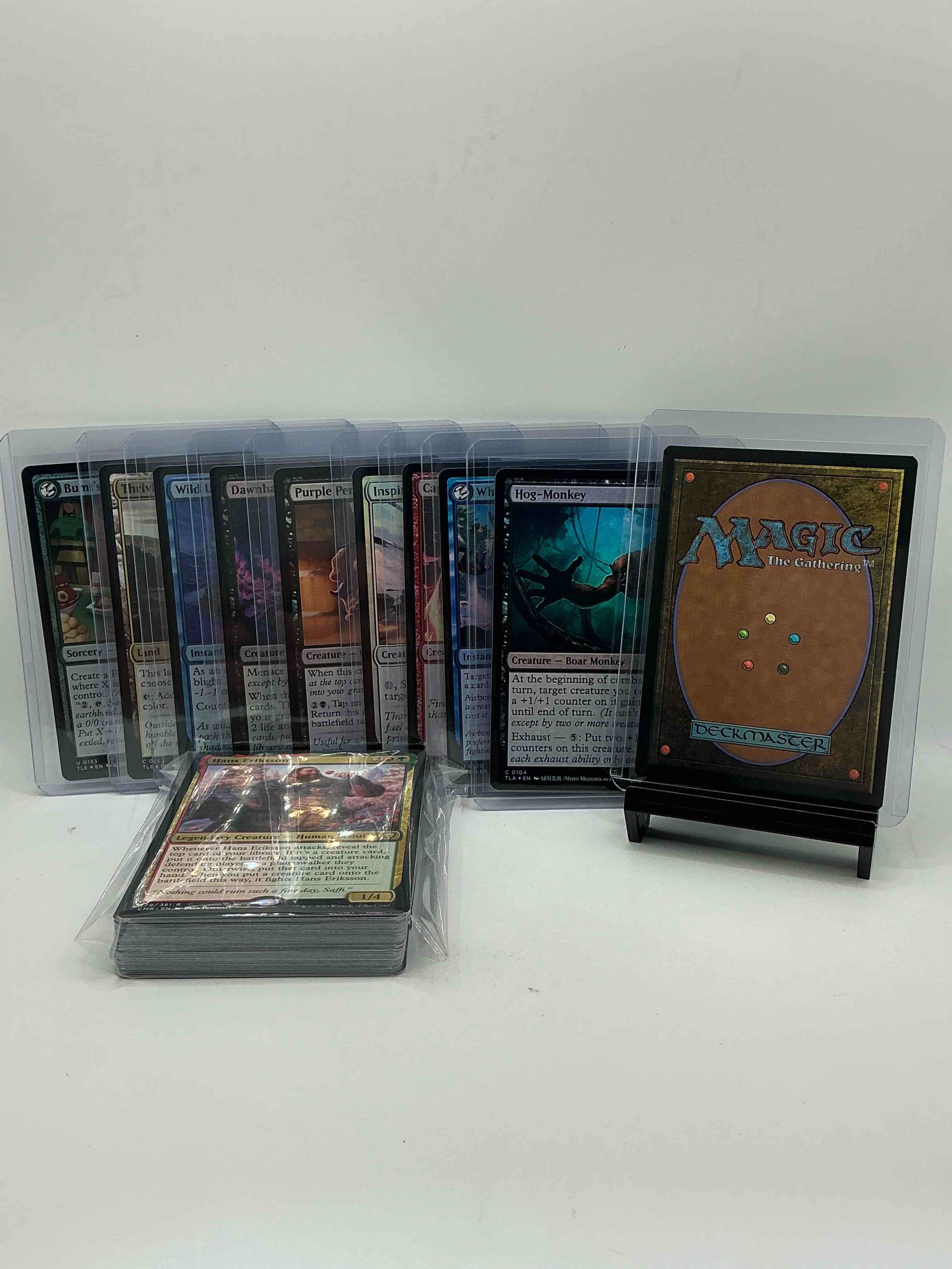 Condition photo showing New/Like New for magic the gathering 50 card lot! lot includes 10 rare or holo foil cards! all cards in excellent shape condition! a great way to join the mtg craze!