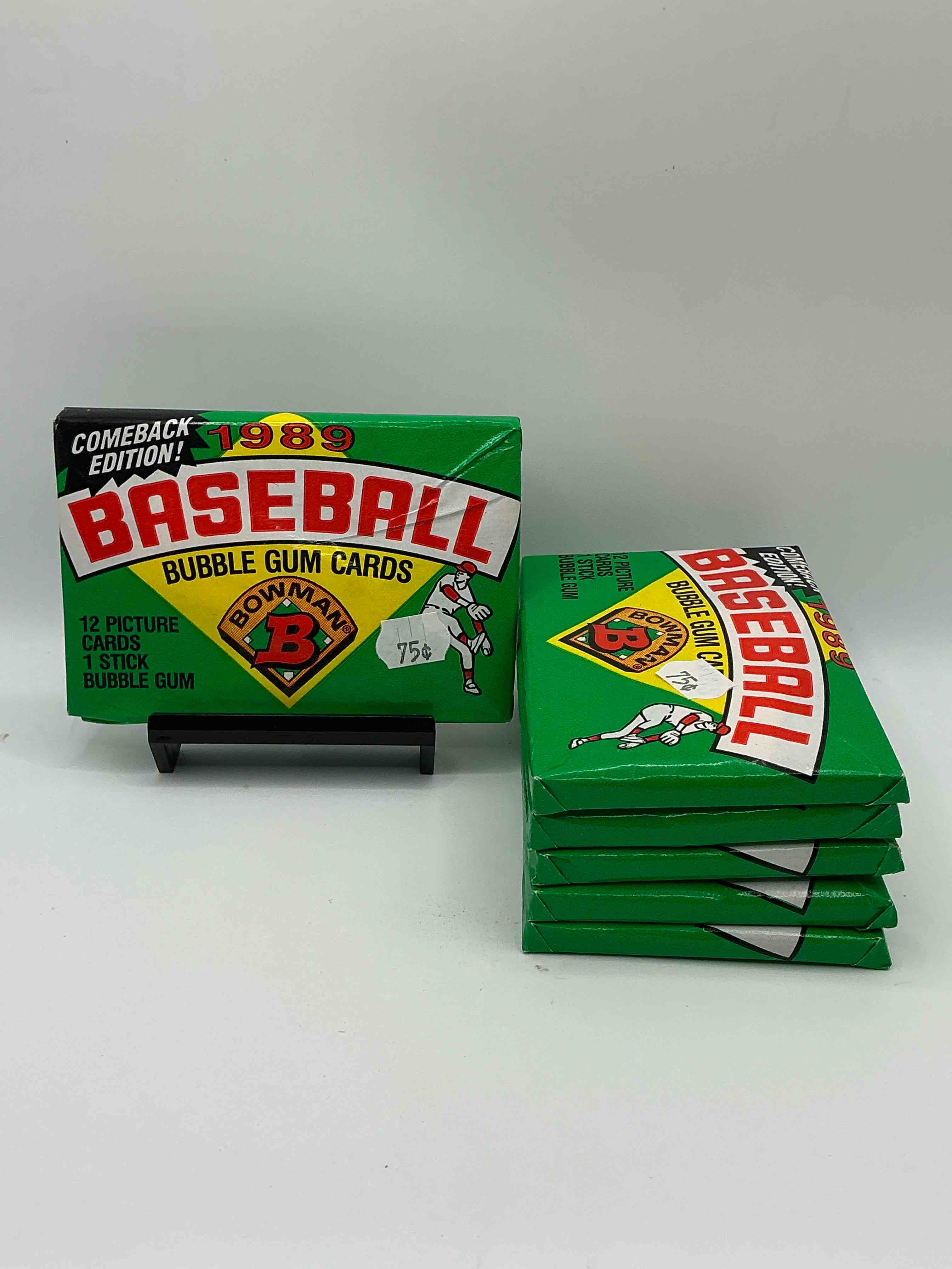 1989 bowman comeback edition baseball cards! direct from original box! search for ken griffey jr. rookie card & valuable bo jackson & nolan ryan cards!