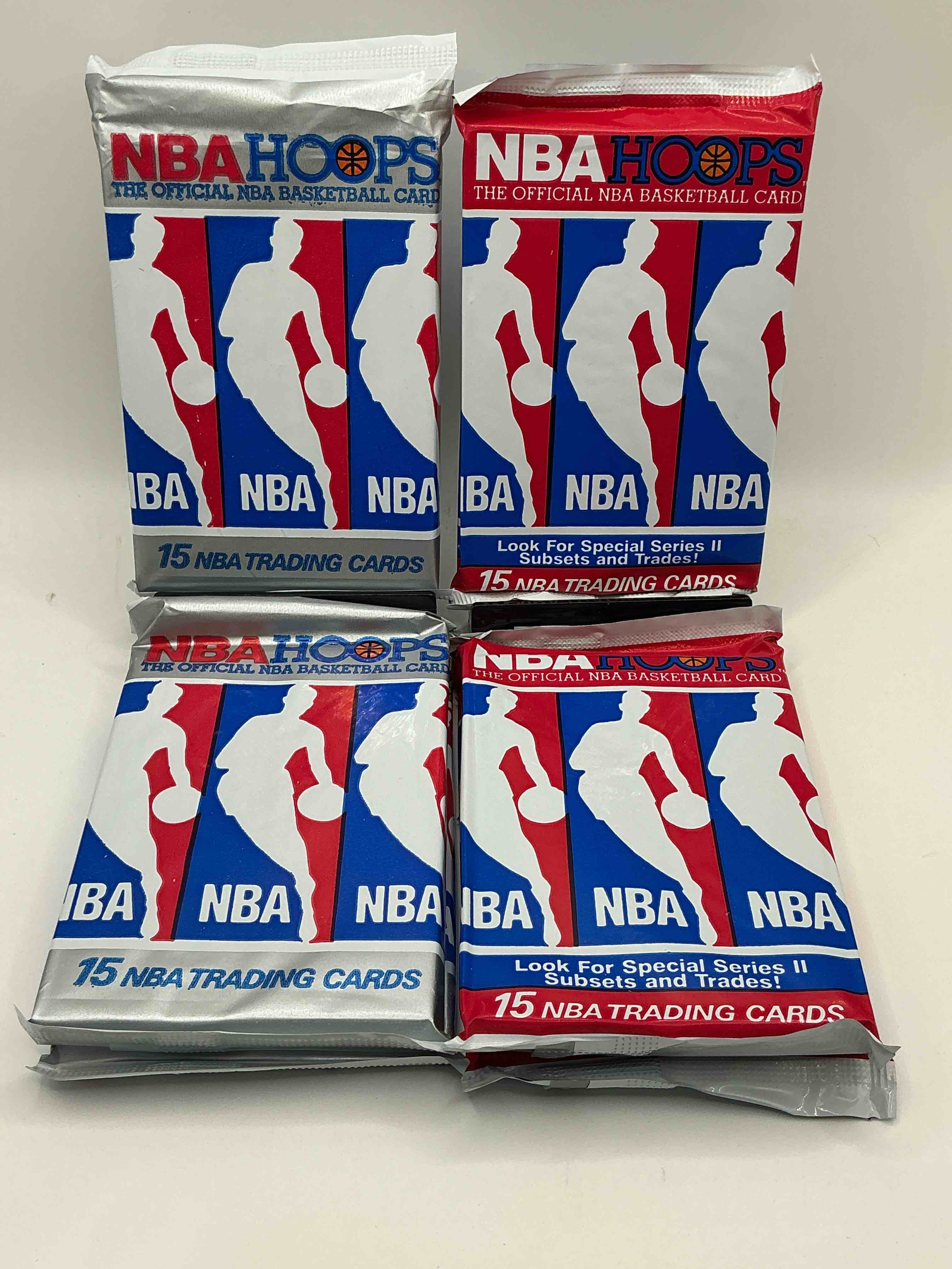 michael jordan!? 1990/91 nba hoops unopened sealed trading collectible sports card packs, series 1 & 2 direct from original sealed retail case! search for early michael jordan #65 (psa 10 value $550), jordan all star card, & too many other nice cards to list!
