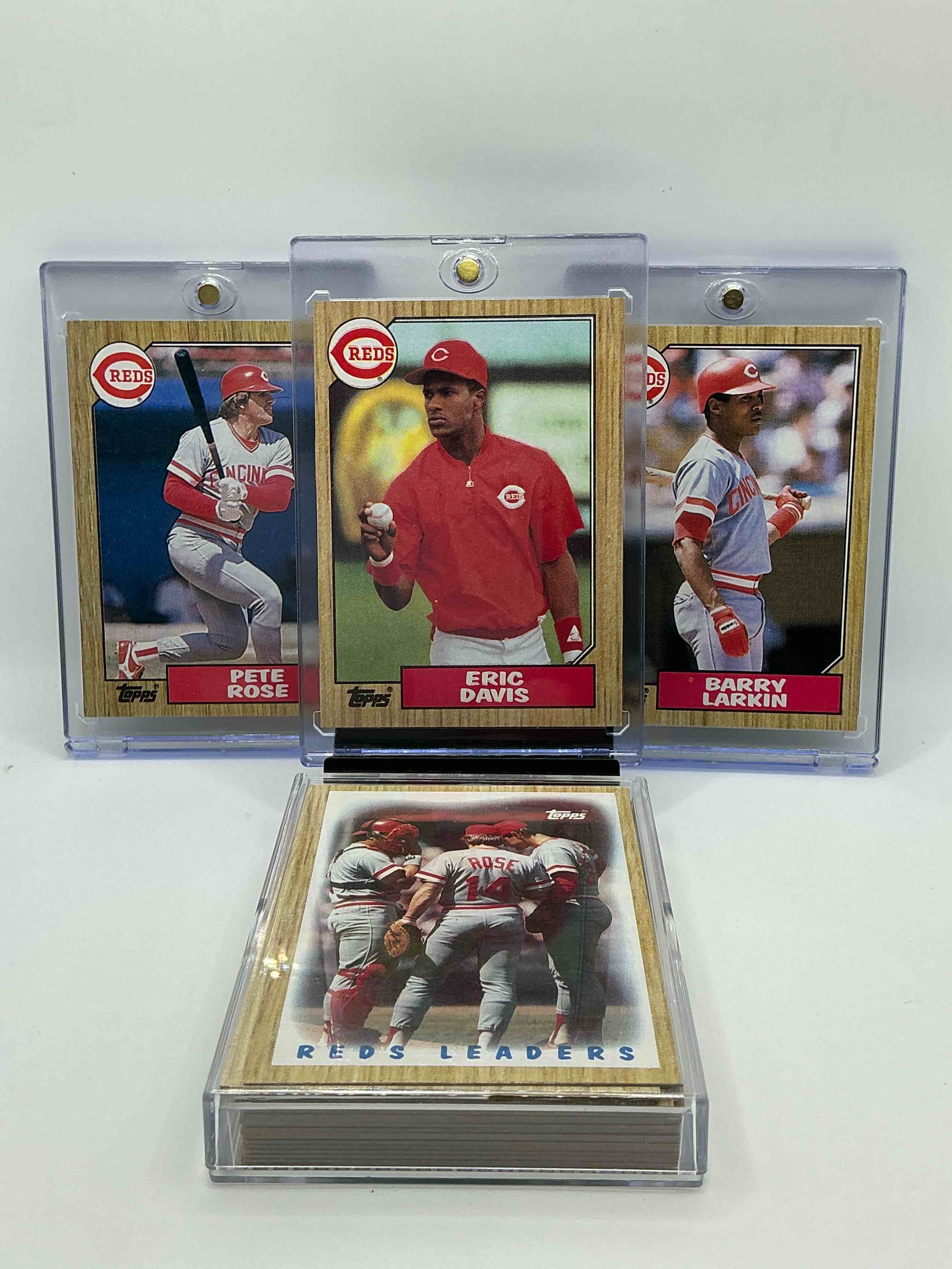1987 reds topps baseball team card collection! vintage reds lot! barry larkin, eric davis, pete rose & more! 80’s baseball history… cincinnati reds!