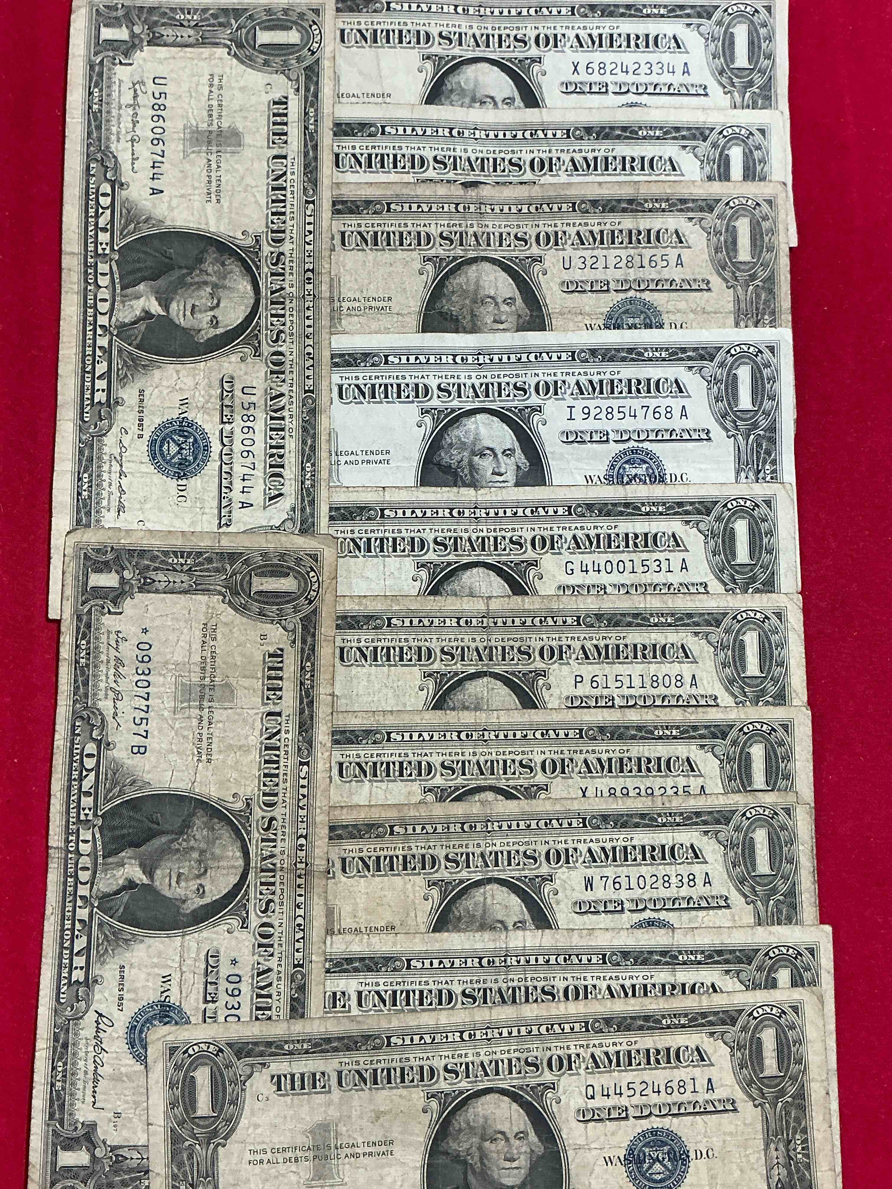 1957 & 1935 series silver certificates! did you know that prior to 1964 one dollar u.s. paper money was actually redeemable for silver dollars?! wow how times have changed! silver certificates were produced from 1878 to 1964 & are still considered legal tender at face value. here are gorgeous, circulated 1957 u.s. one dollar silver certificate, with highly collectible "blue seal!* own an awesome piece of history!