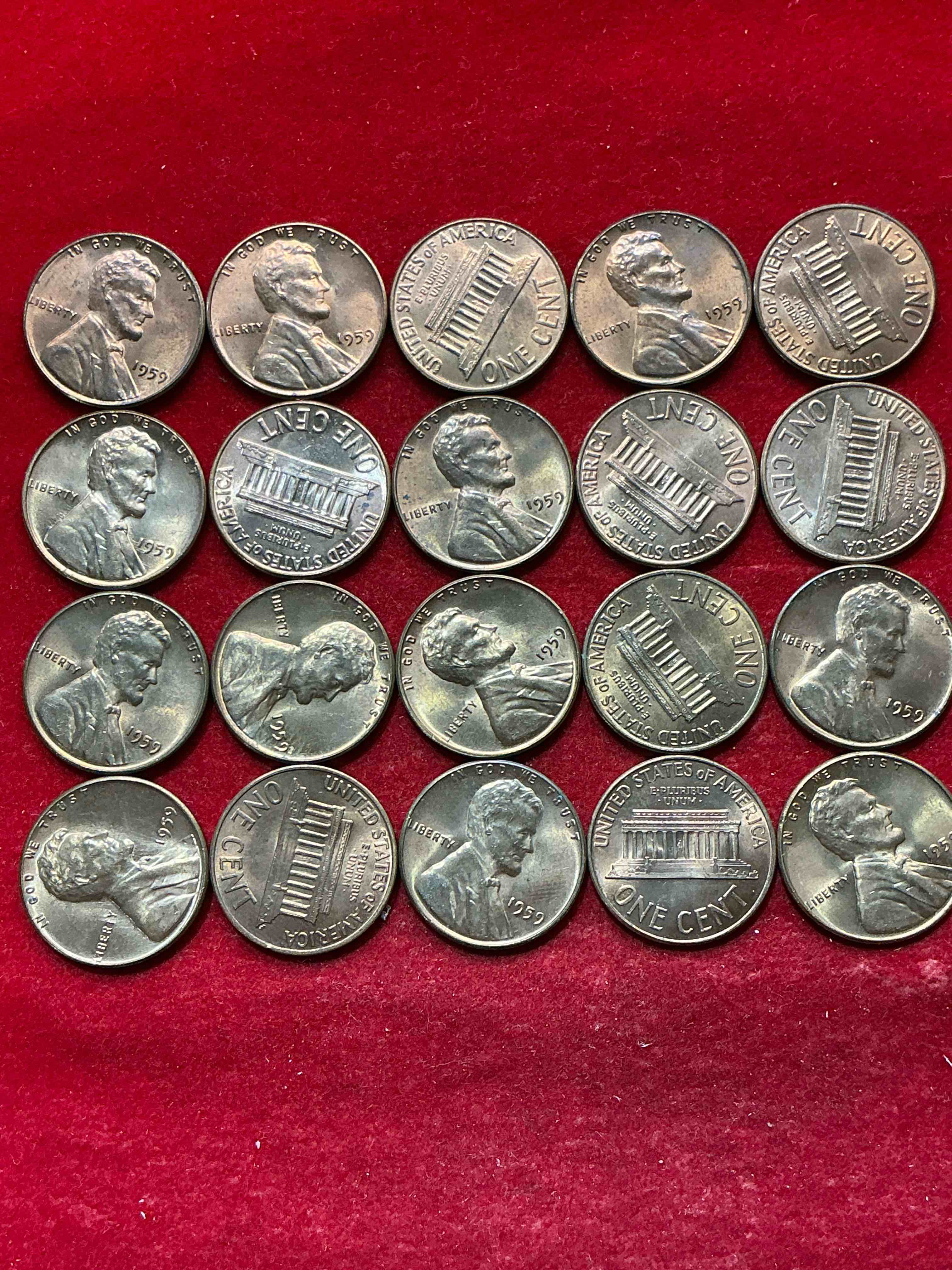 1959 brilliant uncirculated pennies! 1959 was the last year of an epic chapter of american history! own pieces of the 1950’s with these brilliant uncirculated pennies! many from the original treasury bank rolls not having seen daylight since 1959, wow!
