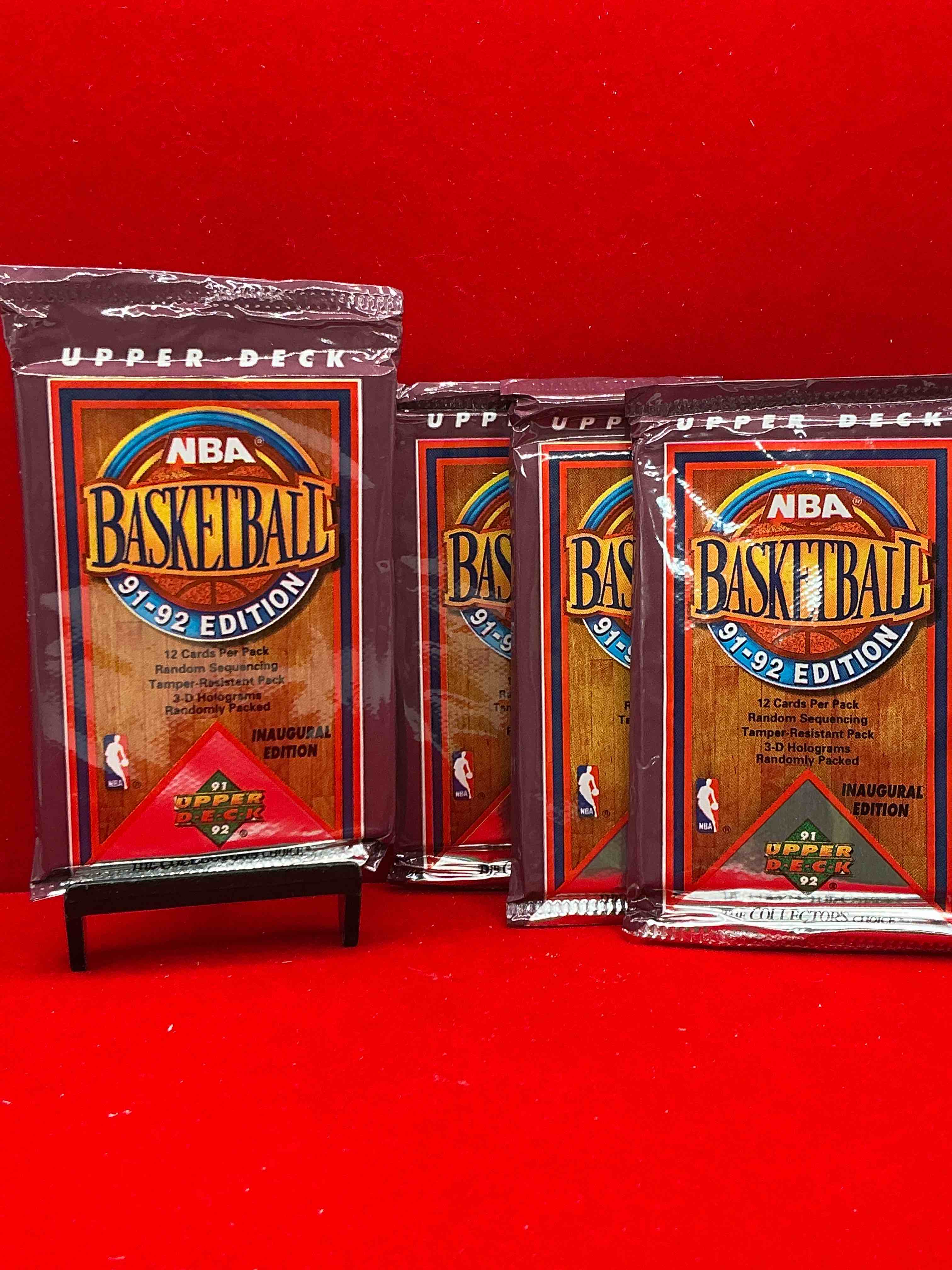 michael jordan?! 1991/92 nba upper deck basketball sealed sports card collectible pack, direct from original retail case! search for valuable michael jordan #44, magic vs. jordan card #34 & so many other cool cards! hard to find & drying up!
