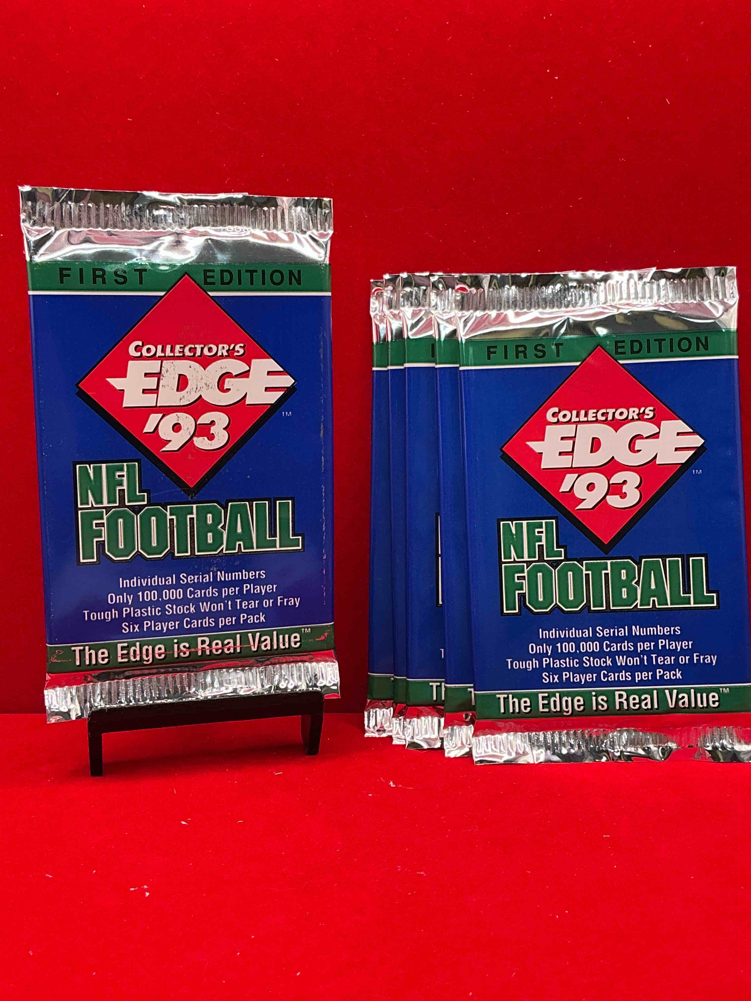 john elway autograph!? collector’s edge 1993 football packs! look for randomly inserted john elway cards, only 3000 inserted autos! legends, rookies, heroes & more!