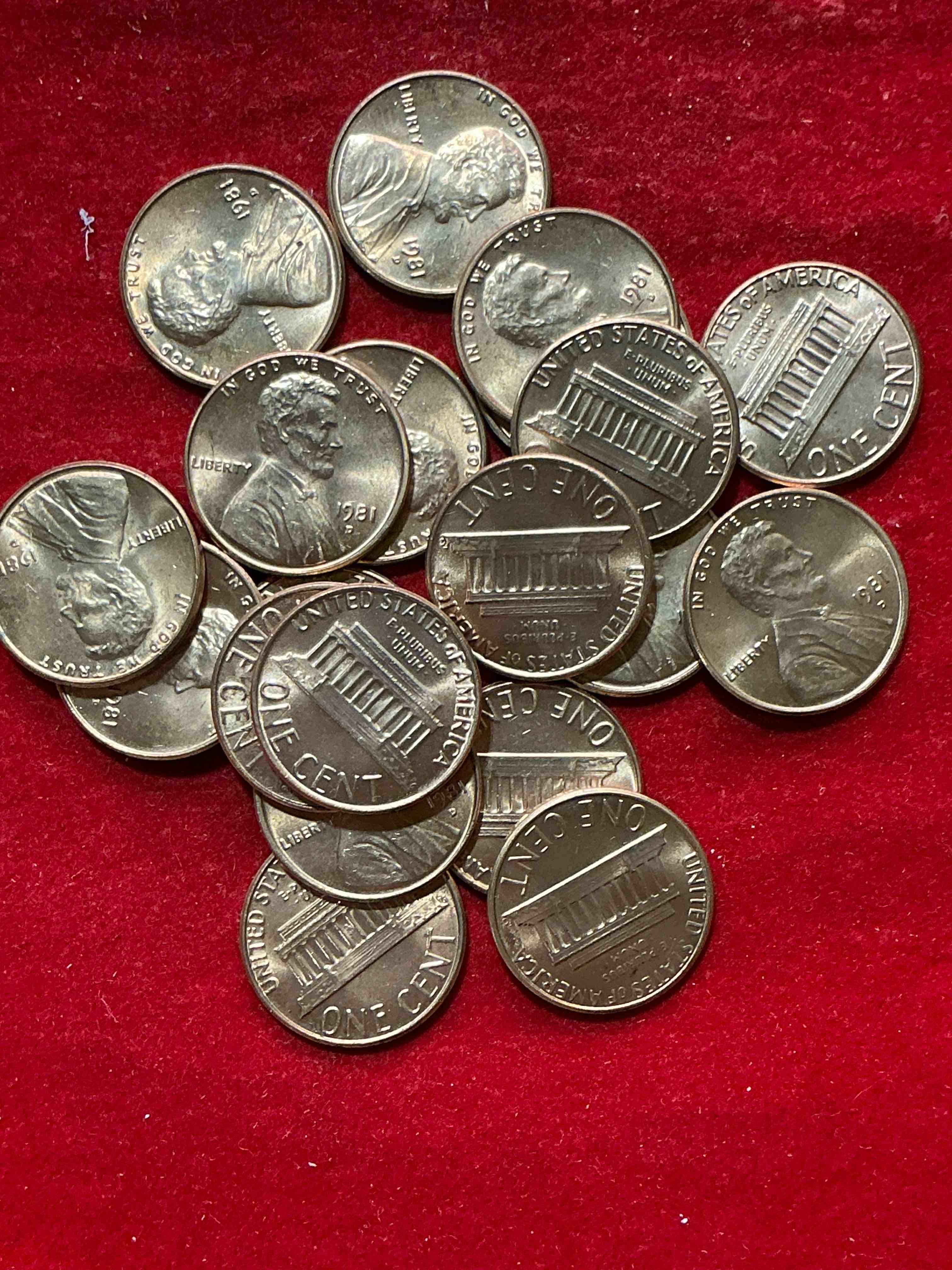 1981 uncirculated pennies! a historical year in american history, dawn of the space shuttle! ronald regan inaugurated, launch of mtv! these pennies are a great way to grab a piece of american history!