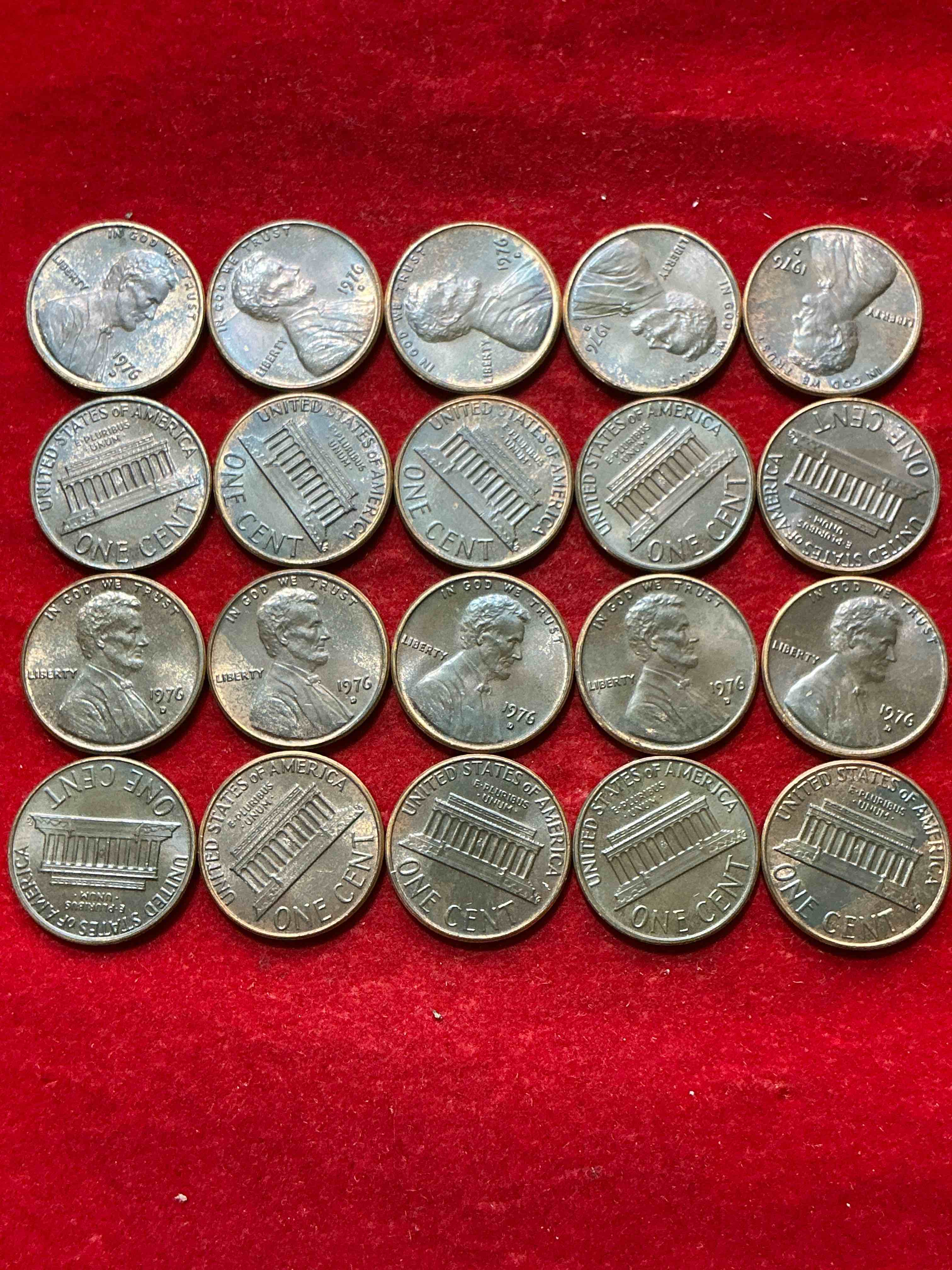 Condition photo showing Good Condition for 1976 brilliant uncirculated america 200 year anniversary pennies! celebrate america’s bicentennial with the unc brilliant 1976 pennies, direct from the original bank rolls! these pennies have not seen the light of day since 1976, wow! serious collector items!