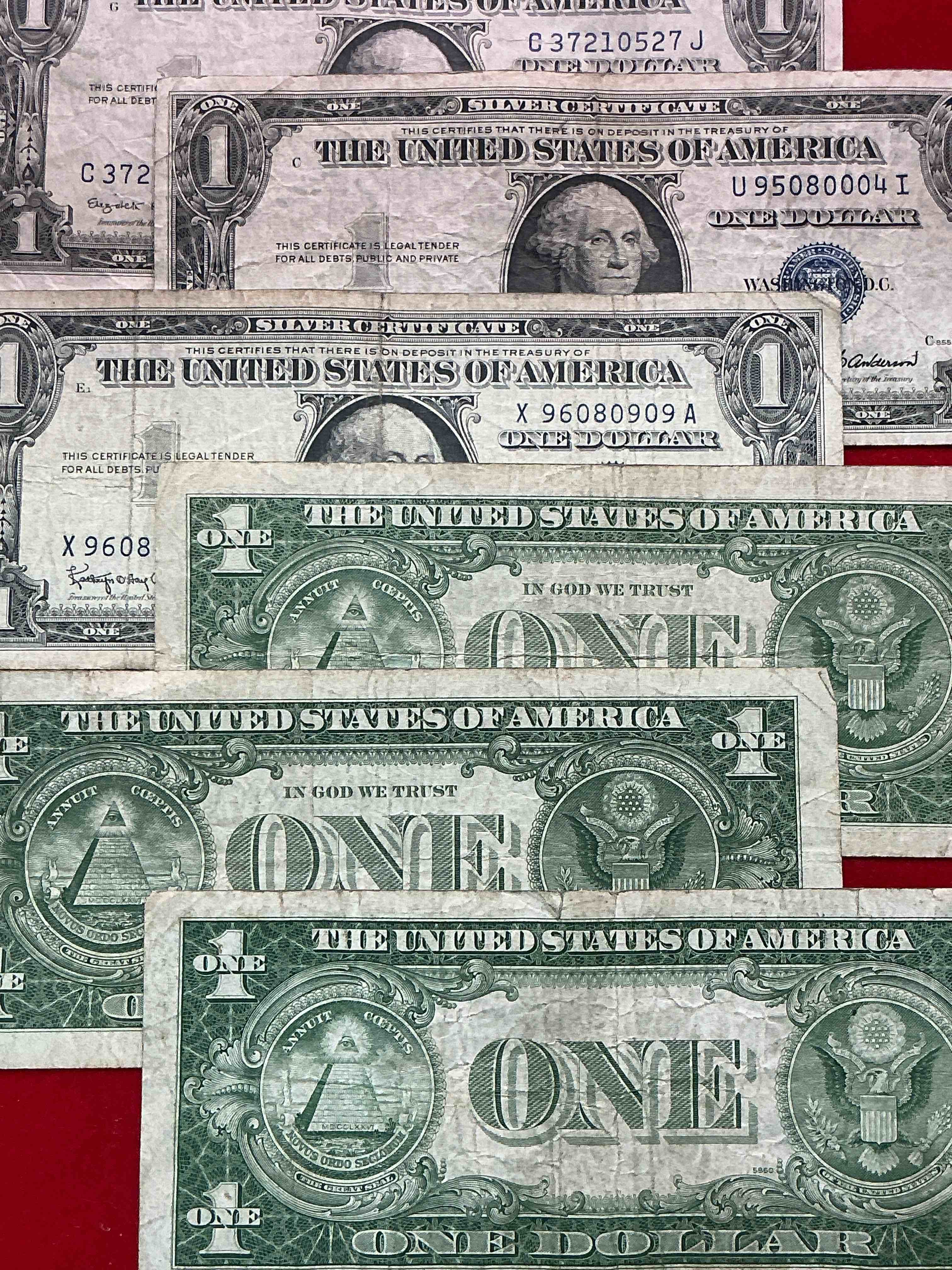 1957 & 1935 series silver certificates! did you know that prior to 1964 one dollar u.s. paper money was actually redeemable for silver dollars?! wow how times have changed! silver certificates were produced from 1878 to 1964 & are still considered legal tender at face value. here are gorgeous, circulated 1957 u.s. one dollar silver certificate, with highly collectible "blue seal!* own an awesome piece of history!