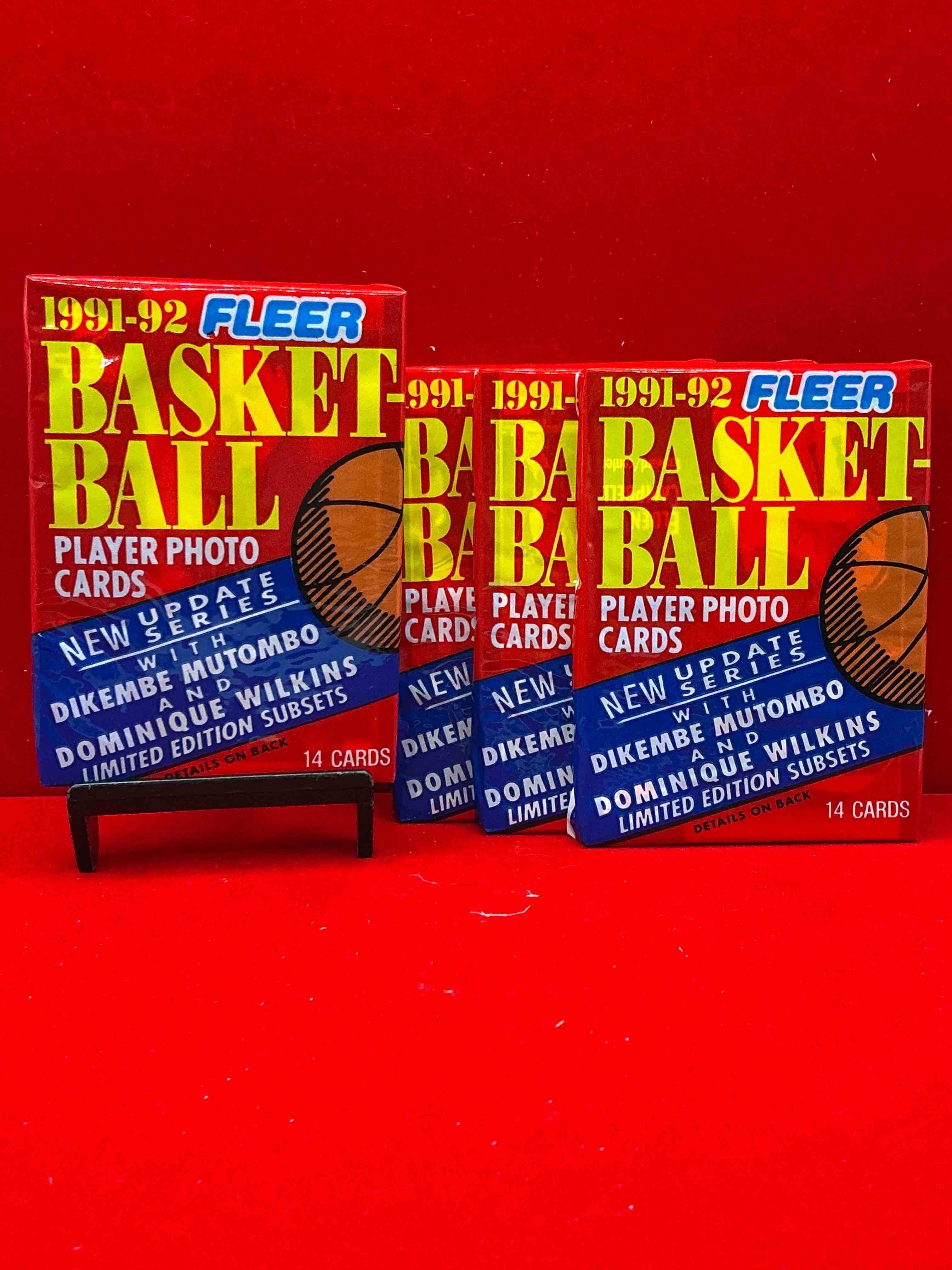 basketball wow! rare 1991/92 nba fleer sealed sports collectible card pack, direct from original sealed retail case! so many awesome cards to search for michael jordan (psa 10 value $150) larry bird, magic johnson & too many other great cards to list! hard to find, excellent like-new condition!