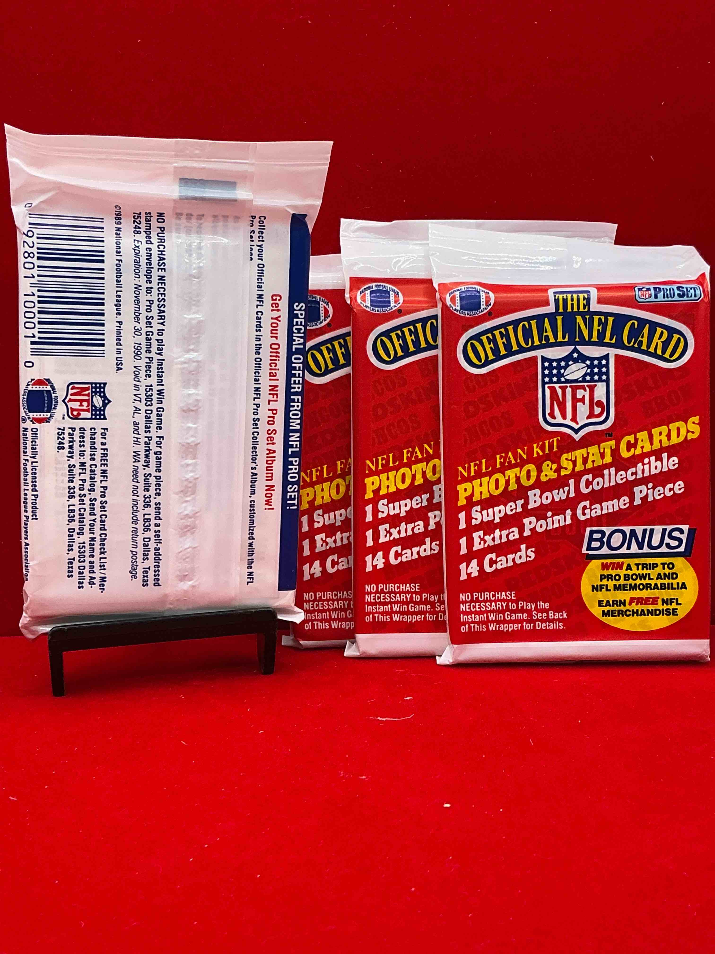 Condition photo showing New/Like New for loaded! 1989 pro set football sealed card pack, direct from original retail case!highly sought after by collectors as this year is loaded with high profile rookies!search for rookie cards from barry sanders, deion sanders, troy aikman, michael irvin & much more! getting hard to find!