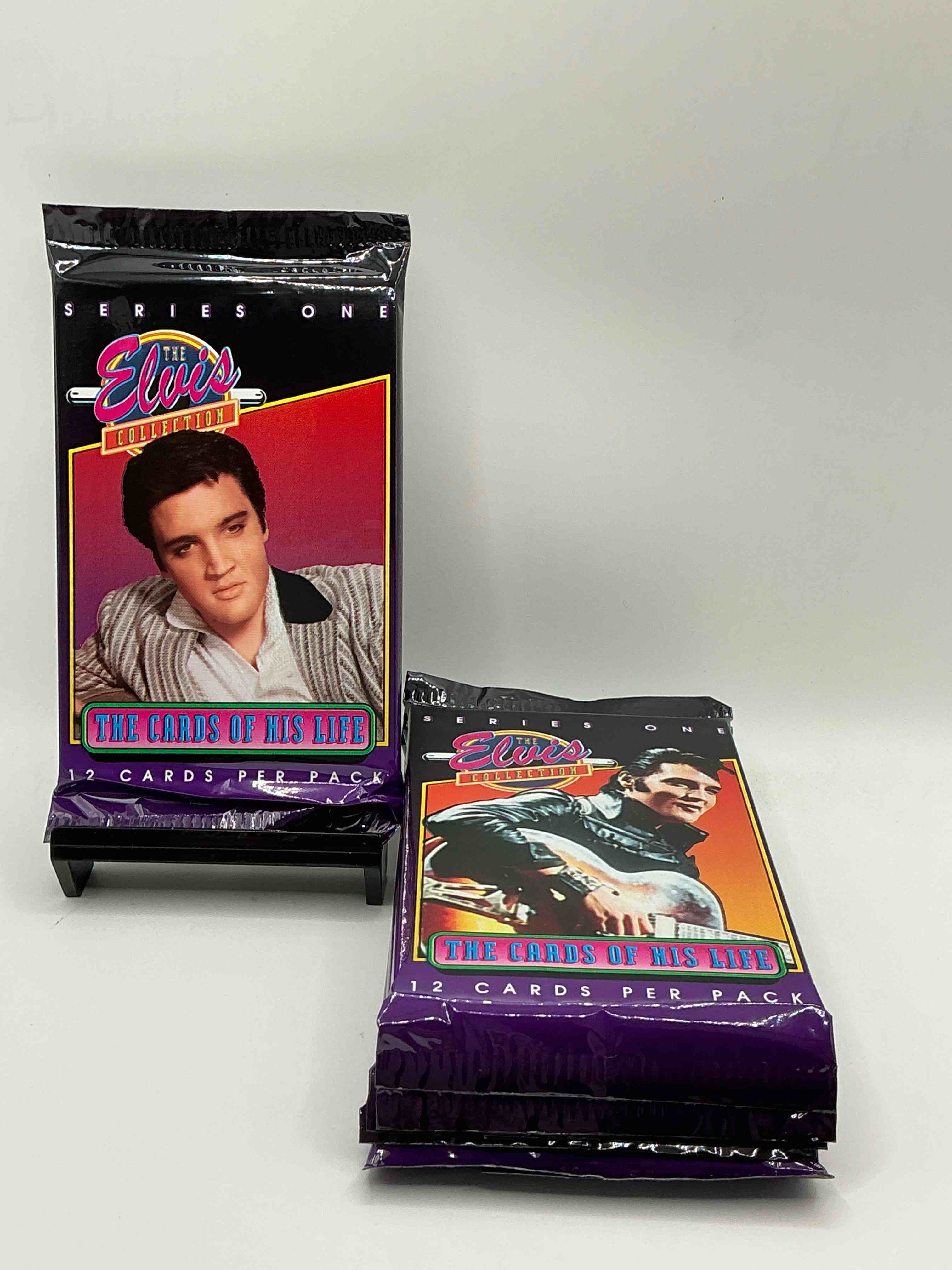 1992 the elvis collection “the cards of his life” series i card packs! 12 cards in every one of these incredible packs! collect all of elvis presley’s best moments from his life all included in these packs! wow!