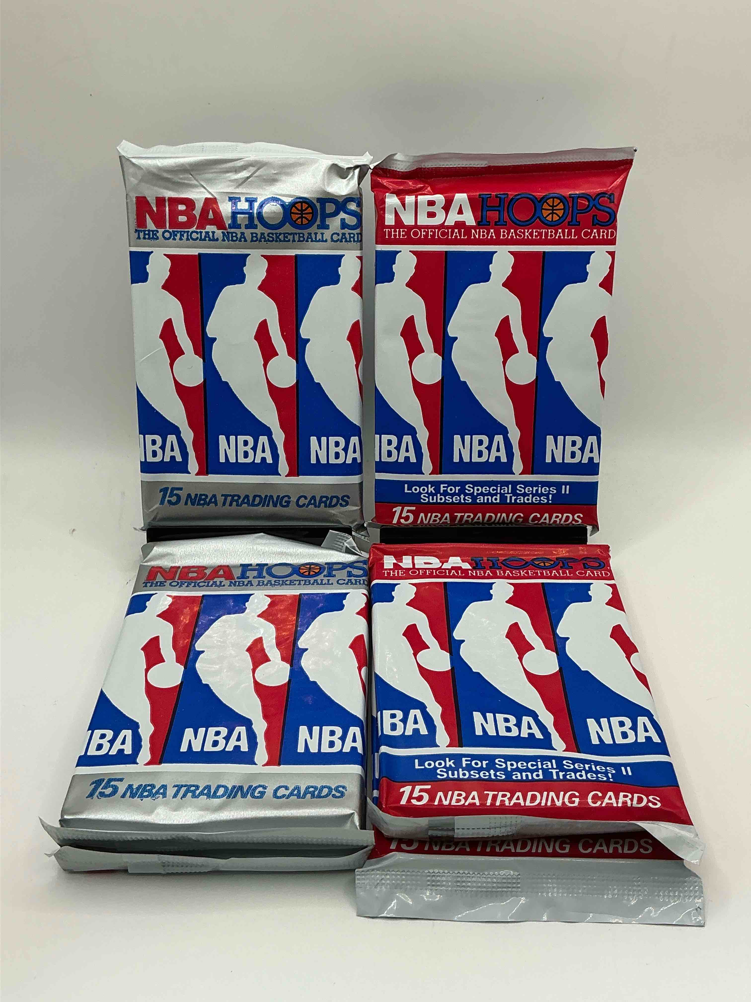 michael jordan!? 1990/91 nba hoops unopened sealed trading collectible sports card packs series i & ii, direct from original sealed retail case! search for early michael jordan #65 (psa 10 value $550), jordan all star card, & too many other nice cards to list!