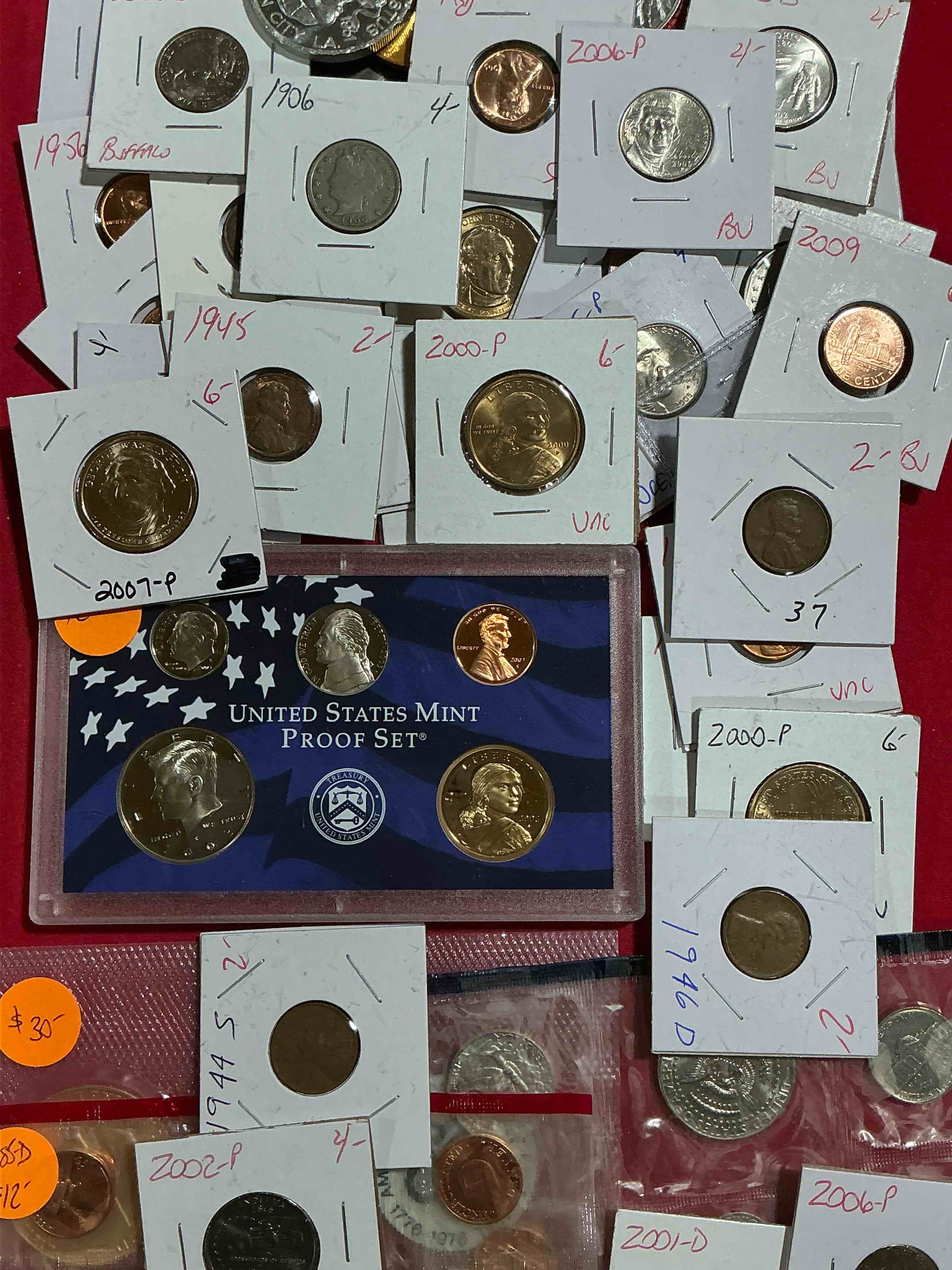 cool coin closeout! wow! awesome u.s. coins & more, antique, vintage & modern galore! many uncirculated! check out this incredible closeout collection of incredibly cool coins & rare items spanning decades! bid is per coin/item & all coins encased for protection! a true smorgasbord collector's dream! each collection is unique and includes items such as rare antique coins, rare date coins, coin sets, modern uncirculated coins, wooden tokens, cool medallions & more! disregard original price marks on pieces, this is a true auction closeout! an incredible opportunity for re-sellers & collectors!