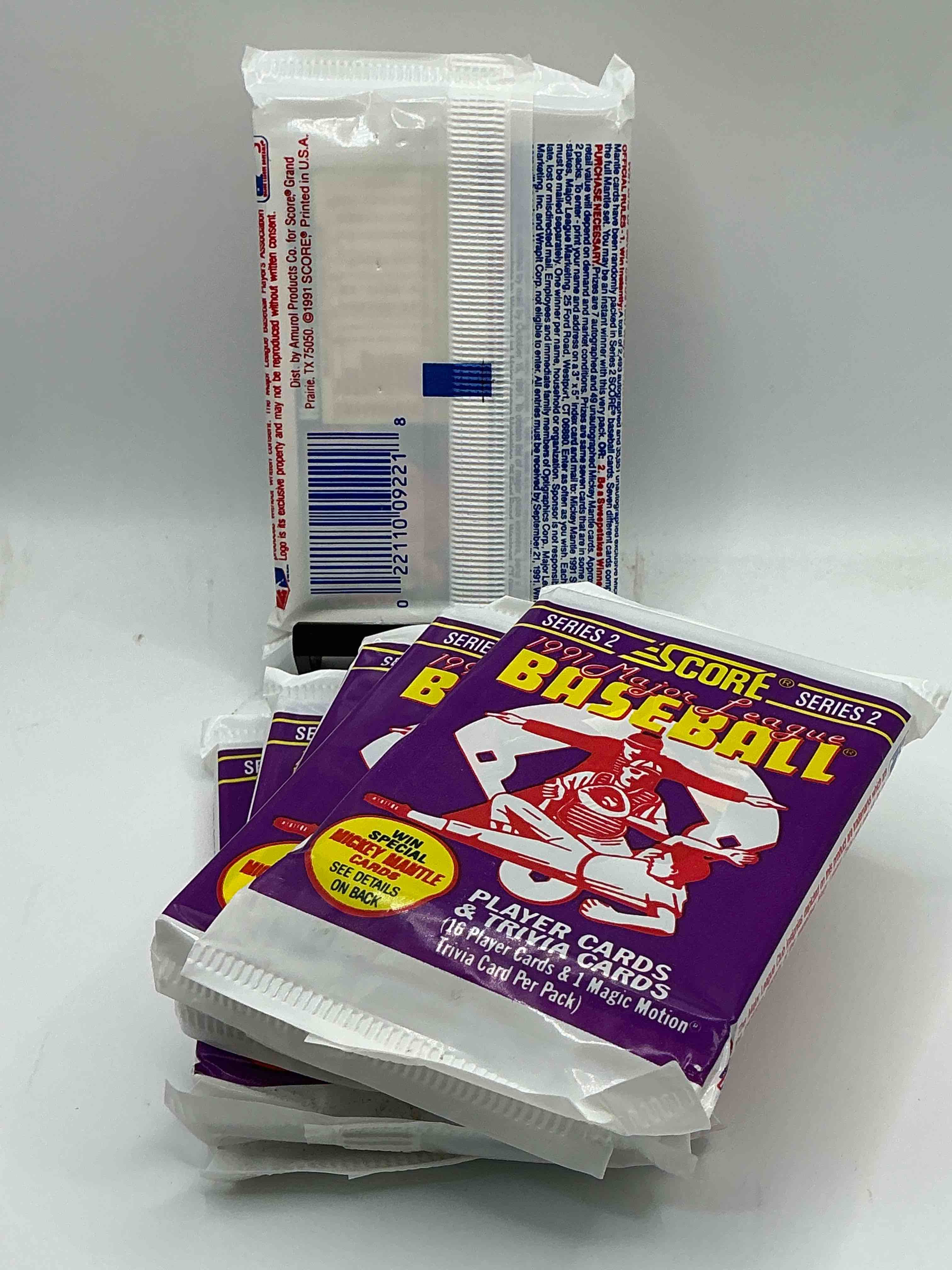 Condition photo showing New/Like New for signed mickey mantle? 1991 score baseball unopened packs! 2,493 signed mickey mantle cards from this year out there, fetching big money if pulled! insanely cool & valuable pocks with stars & rookies!