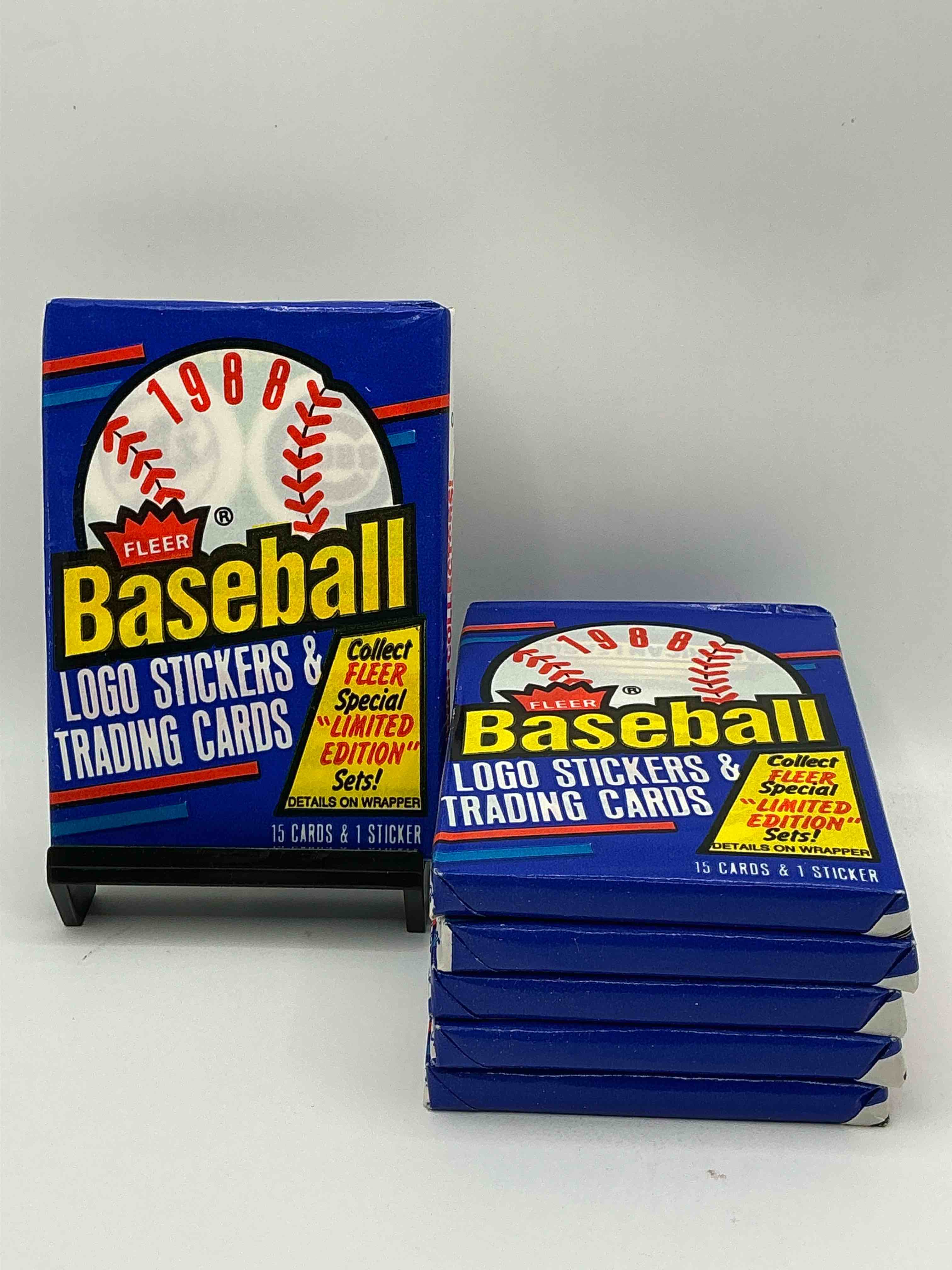 80's baseball fan's rejoice! 1988 fleer baseball unopened wax packs full of collectible trading cards! search for valuable don mattingly & nolan ryan cards worth hundreds in perfect condition!